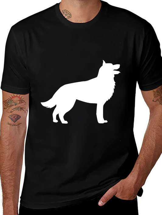 Dog Silhouette Black T-Shirt
