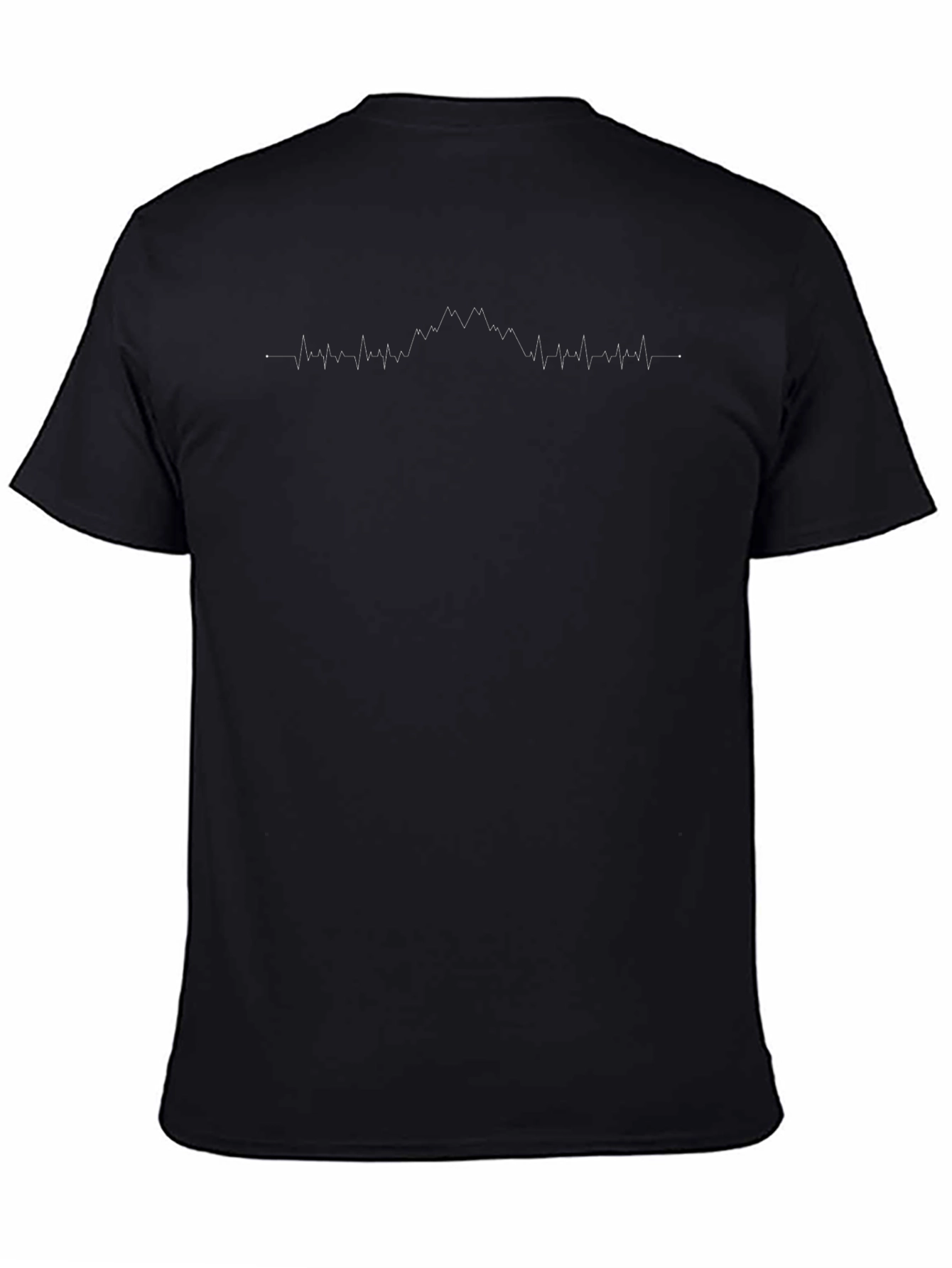 Minimalist Mountain Range Black T-Shirt