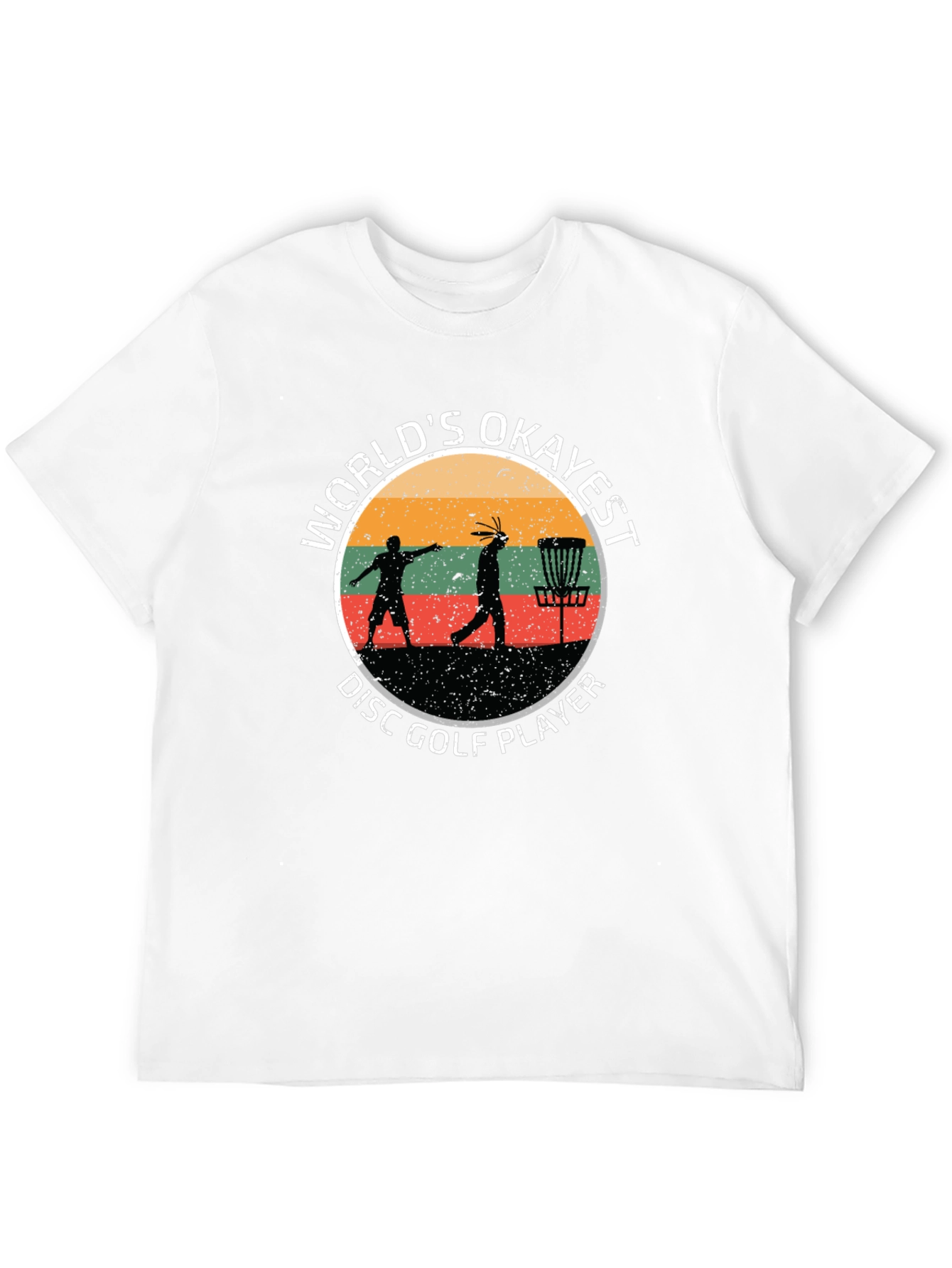 Worlds Okayest Disc Golf Player Black T-Shirt