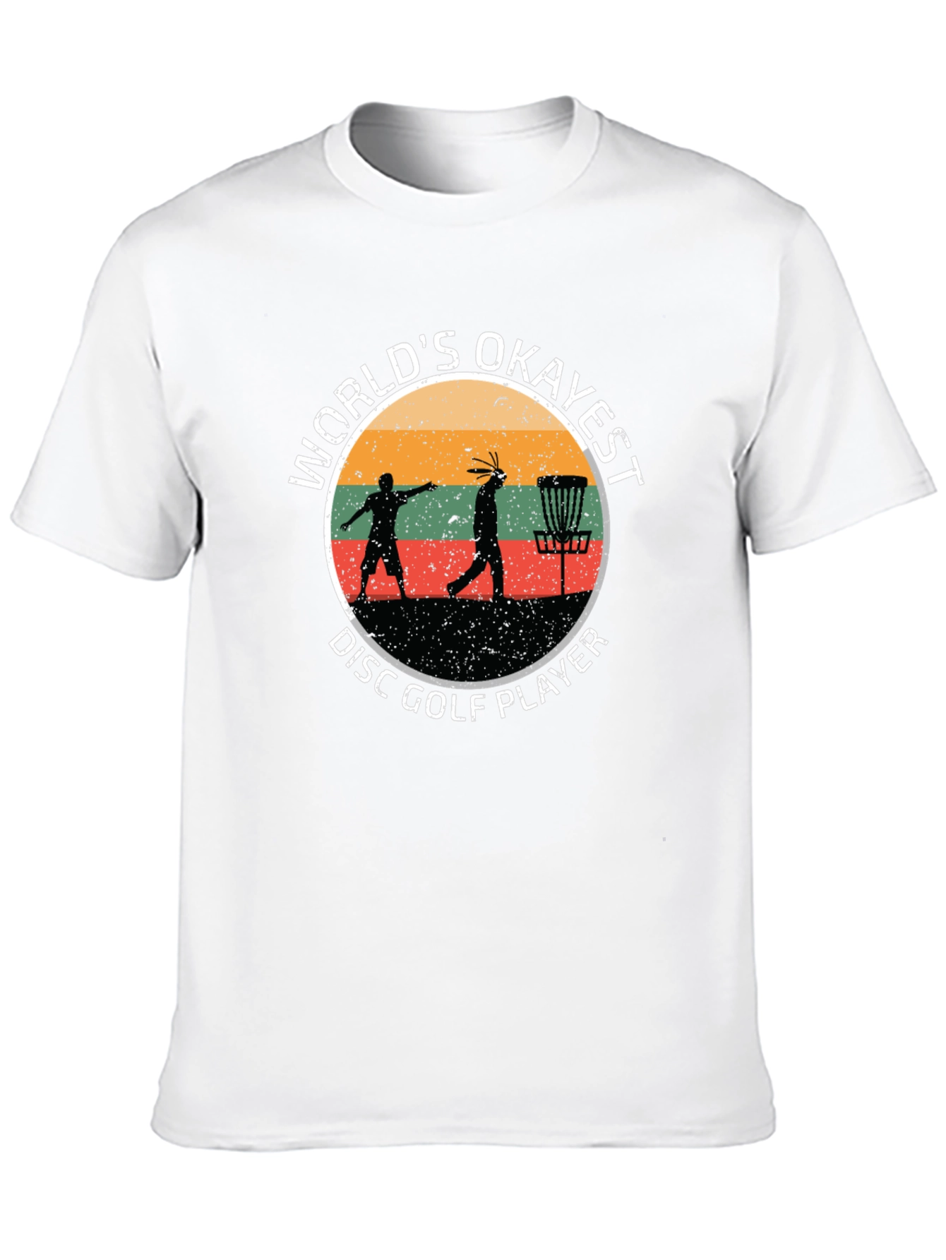 Worlds Okayest Disc Golf Player Black T-Shirt