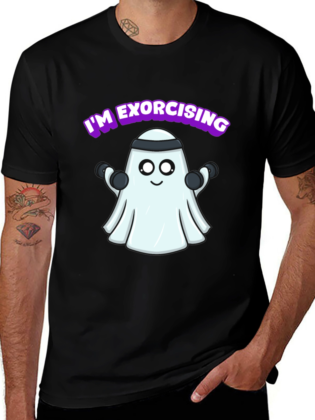 Humorous Im Exorcising Ghost Gym T-Shirt