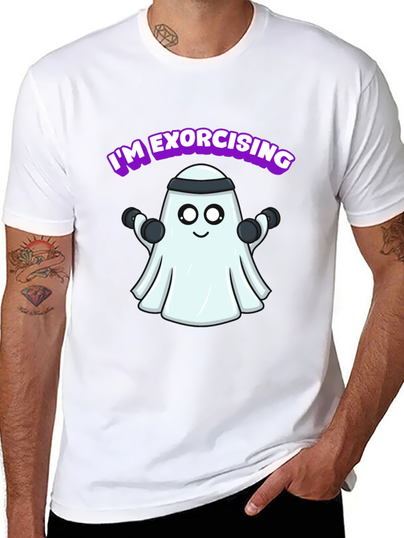 Humorous Im Exorcising Ghost Gym T-Shirt