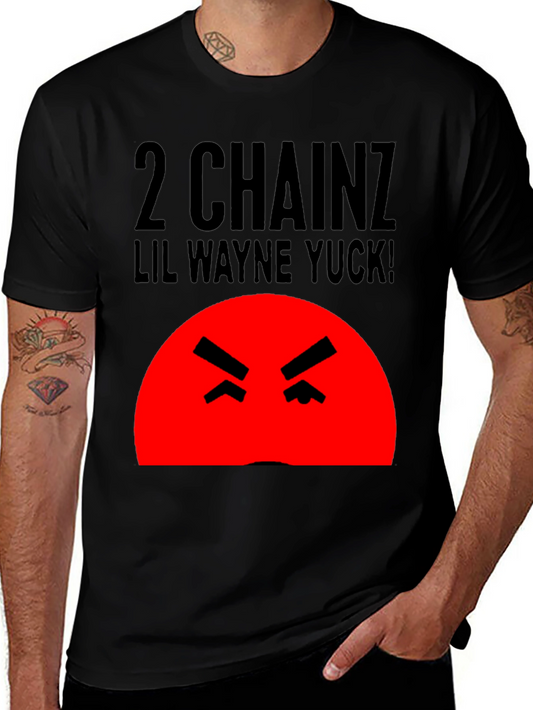 2 Chainz Lil Wayne Yuck! Graphic Tee - Angry Red Face