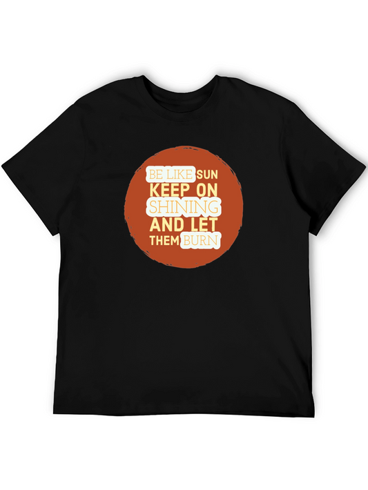 Be Like Sun Graphic Tee - Keep Shining Black T-Shirt