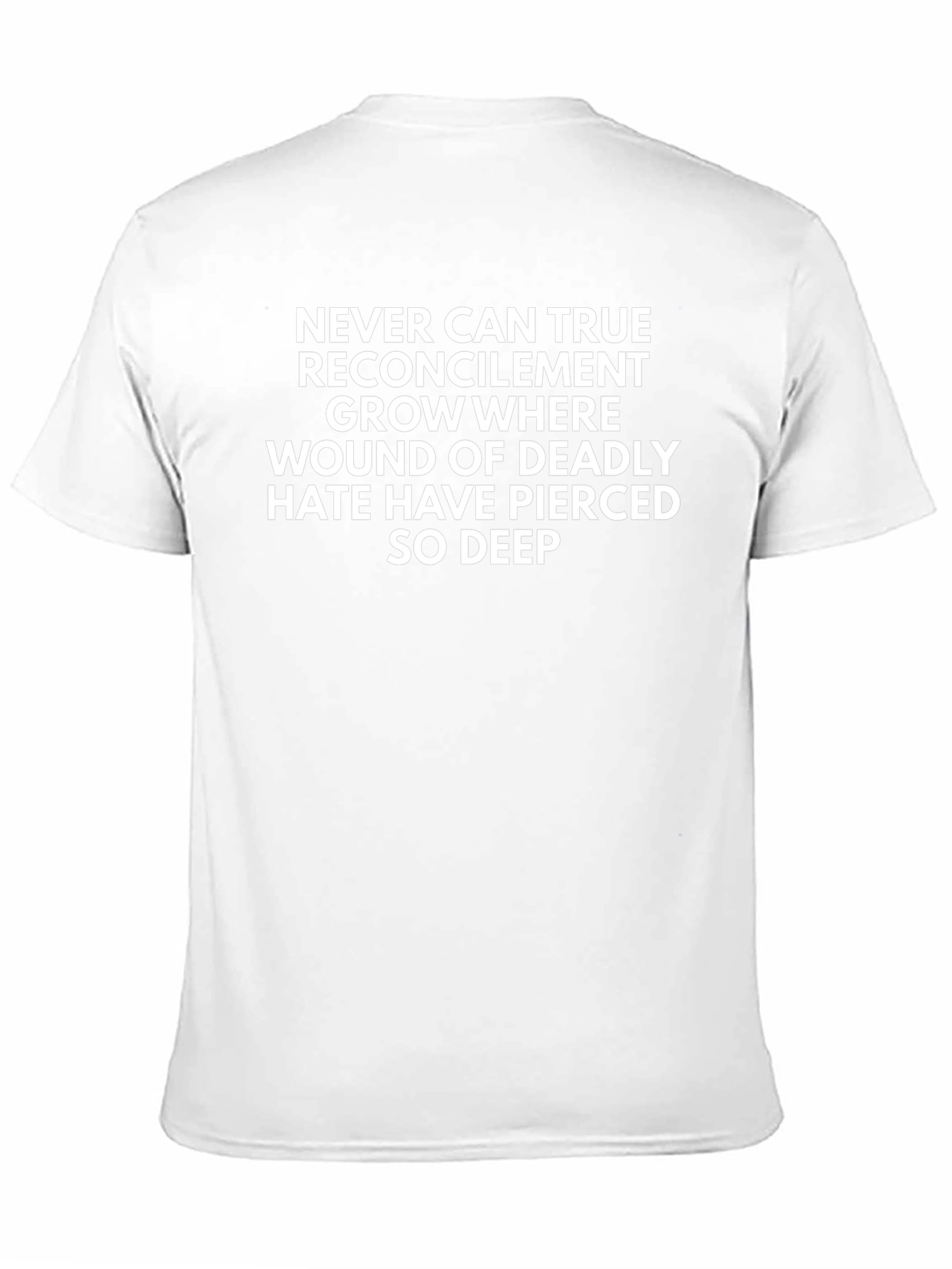 Poetic Black T-Shirt: Never Can True Reconcilement