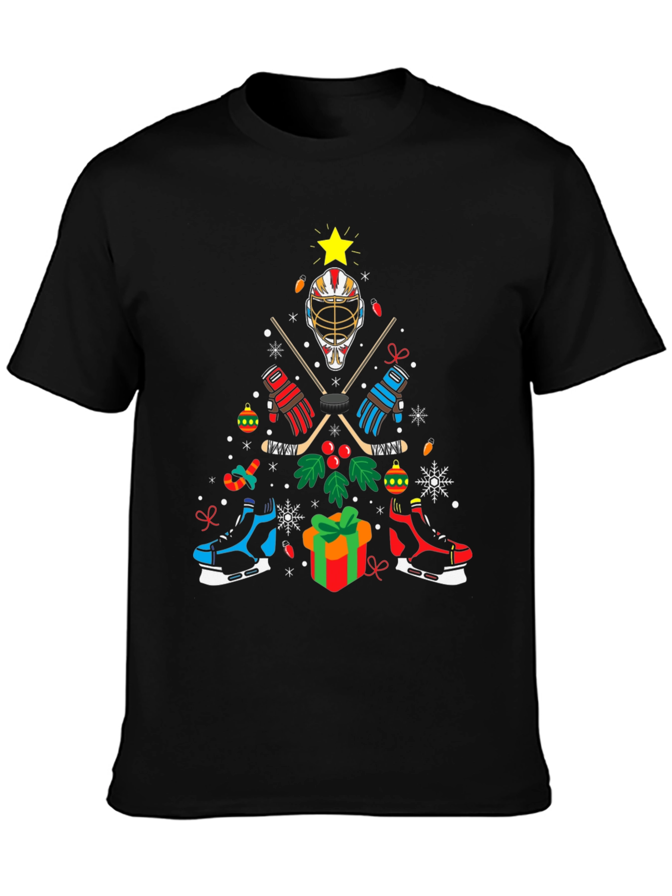 Hockey Christmas Tree T-Shirt