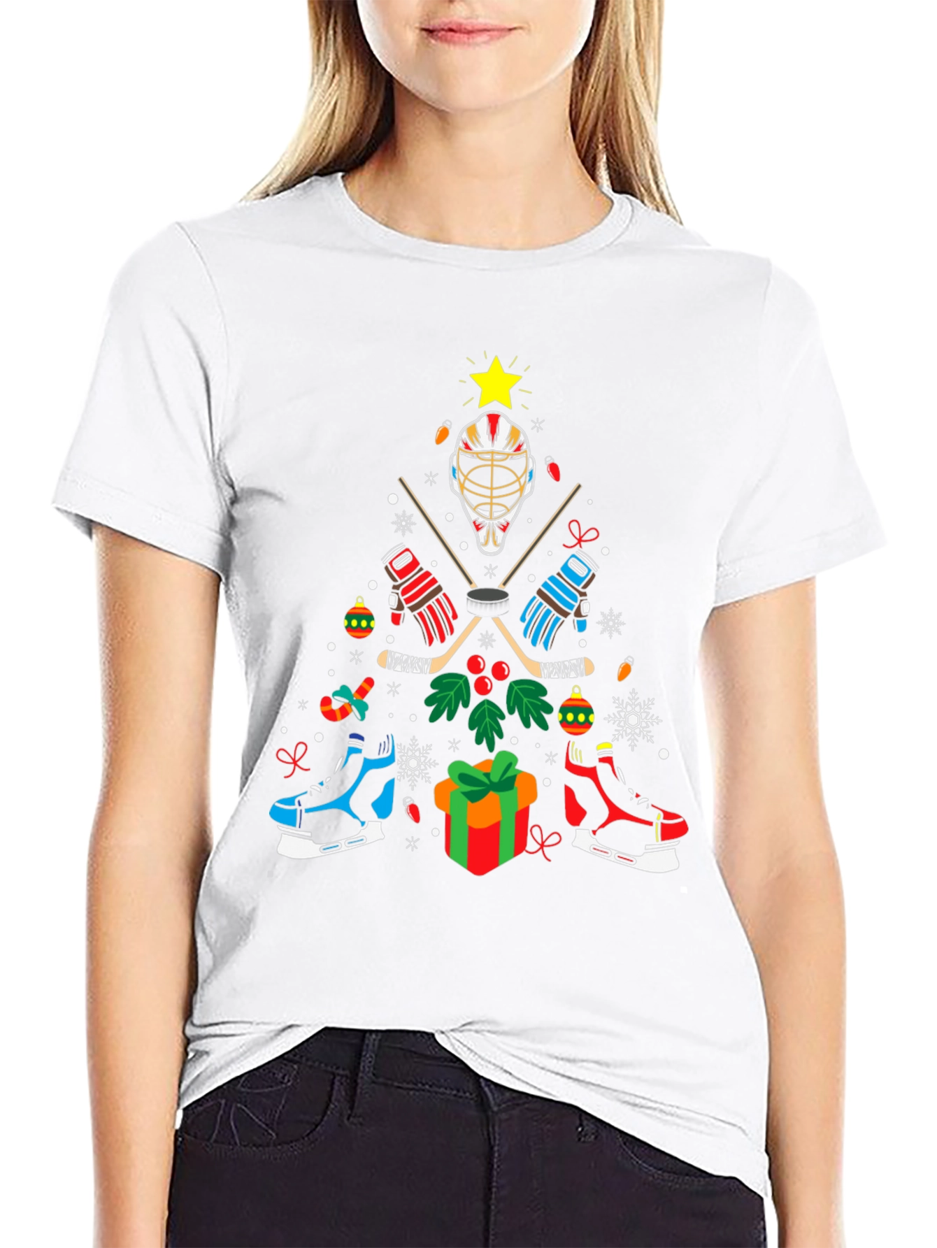 Hockey Christmas Tree T-Shirt