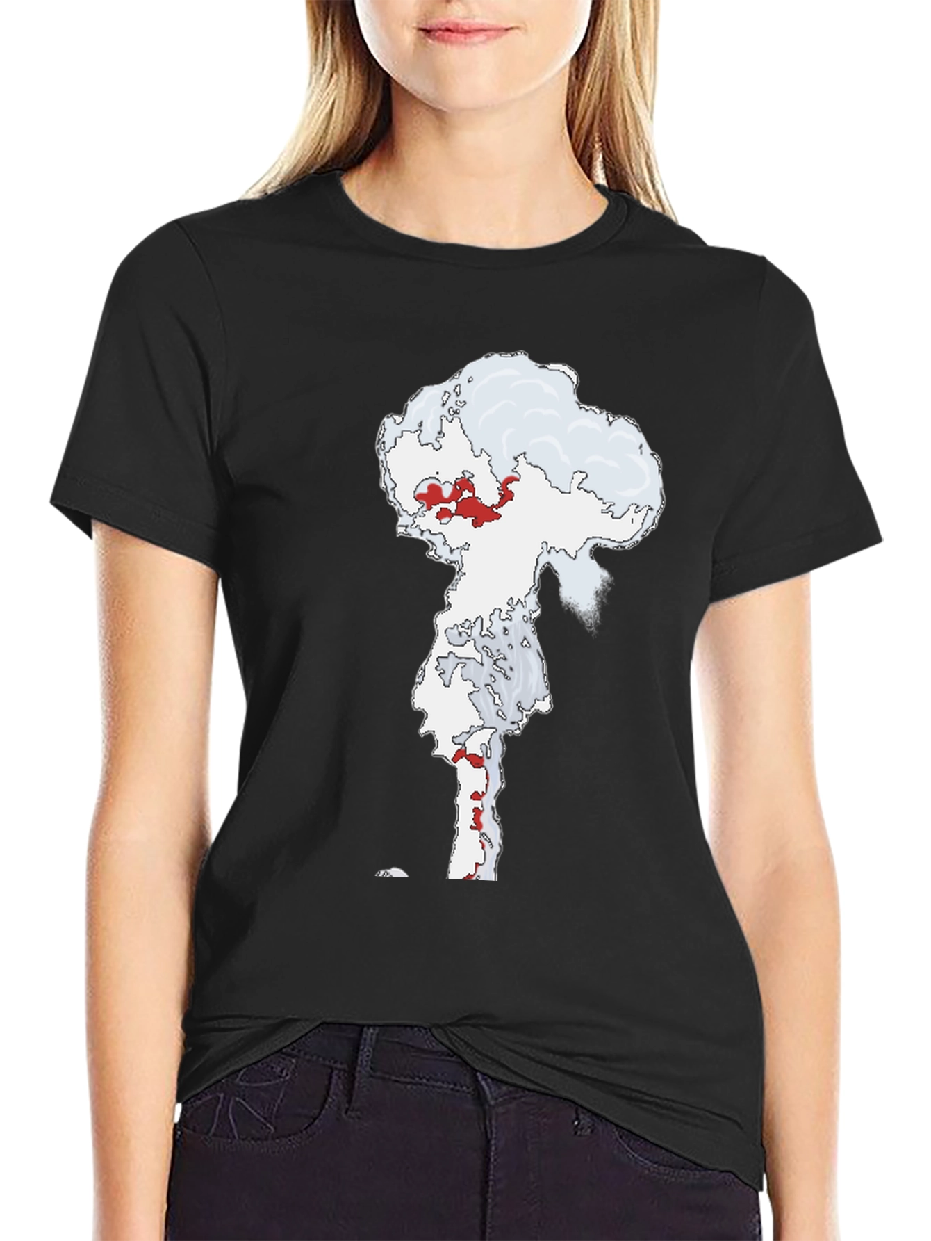 Atomic Cloud Graphic Tee - Black Cotton Blend