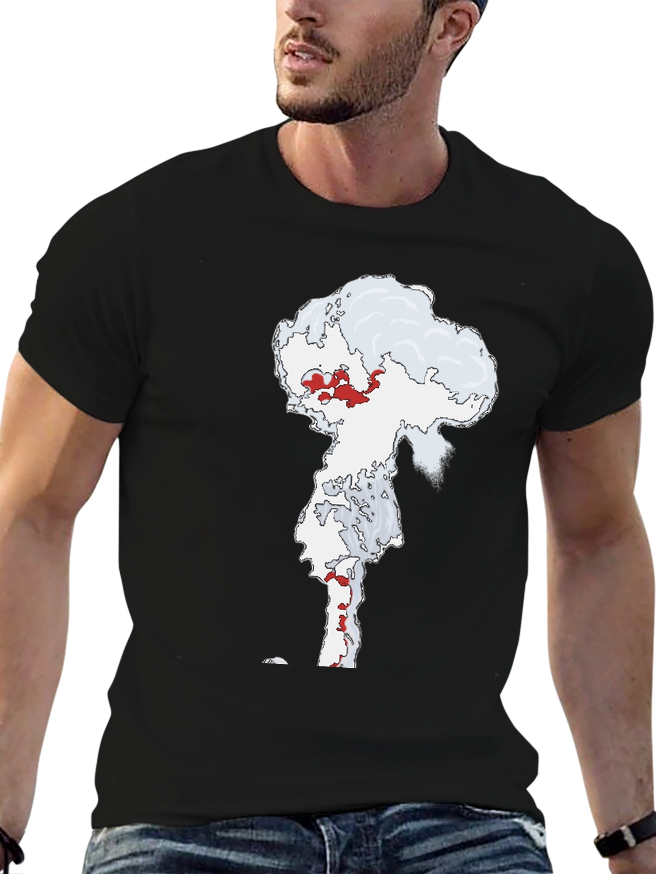 Atomic Cloud Graphic Tee - Black Cotton Blend