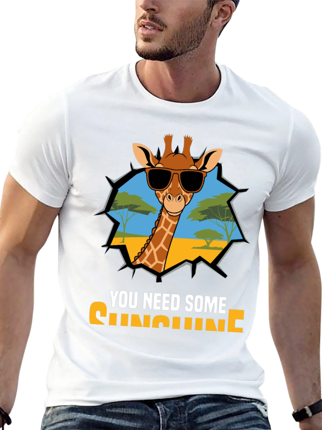Cool Giraffe T-Shirt - You Need Sunshine