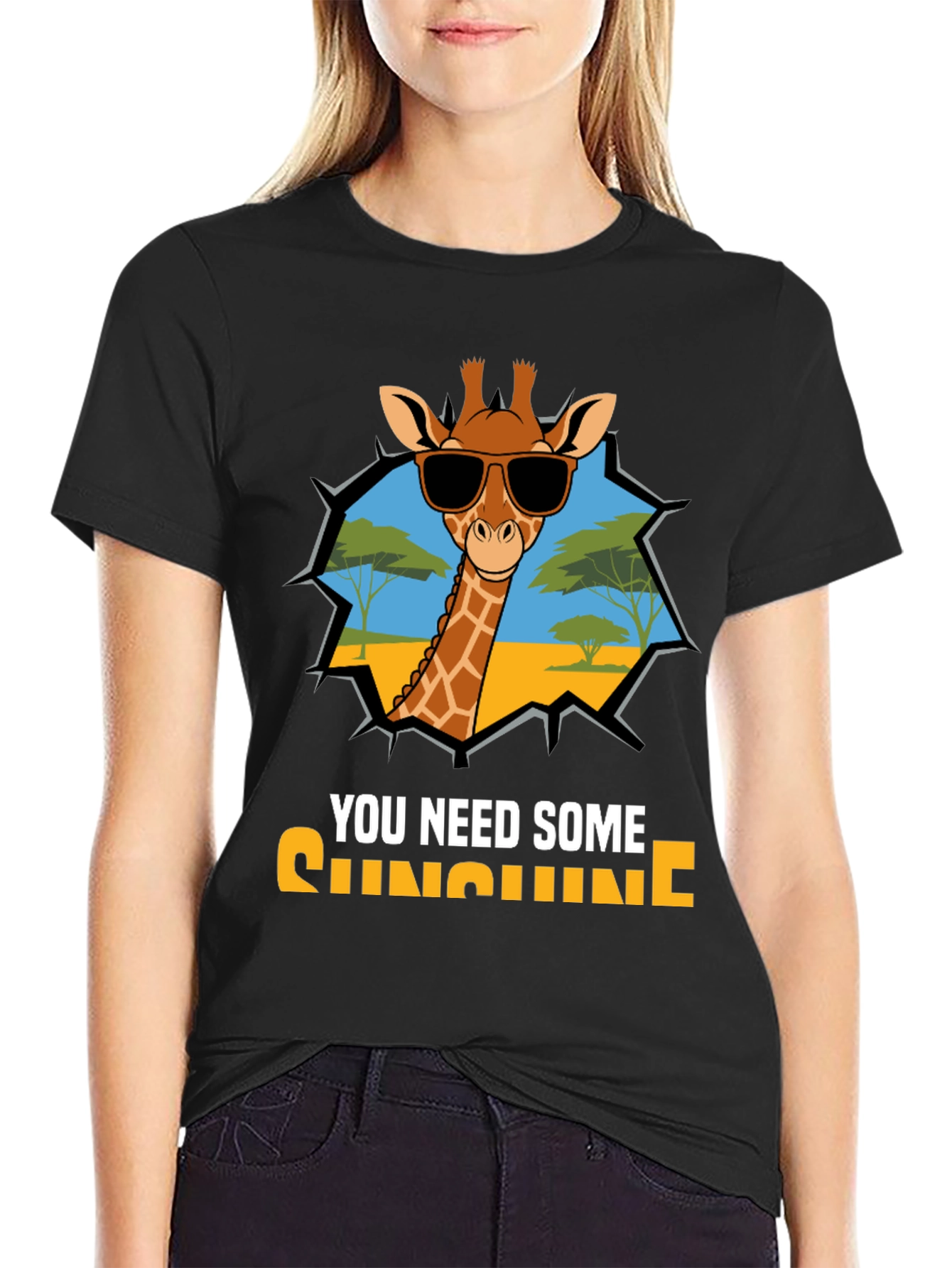 Cool Giraffe T-Shirt - You Need Sunshine