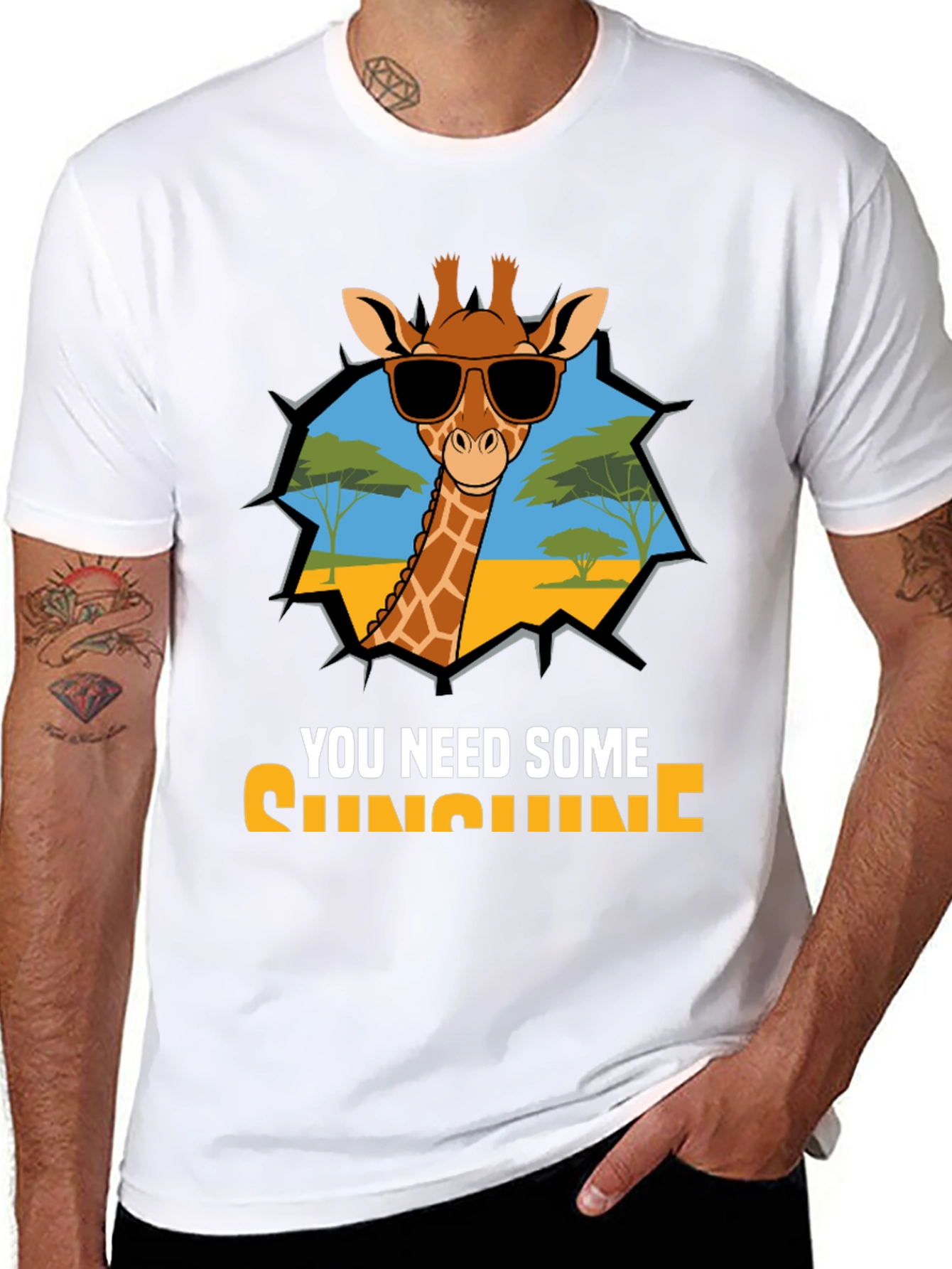 Cool Giraffe T-Shirt - You Need Sunshine