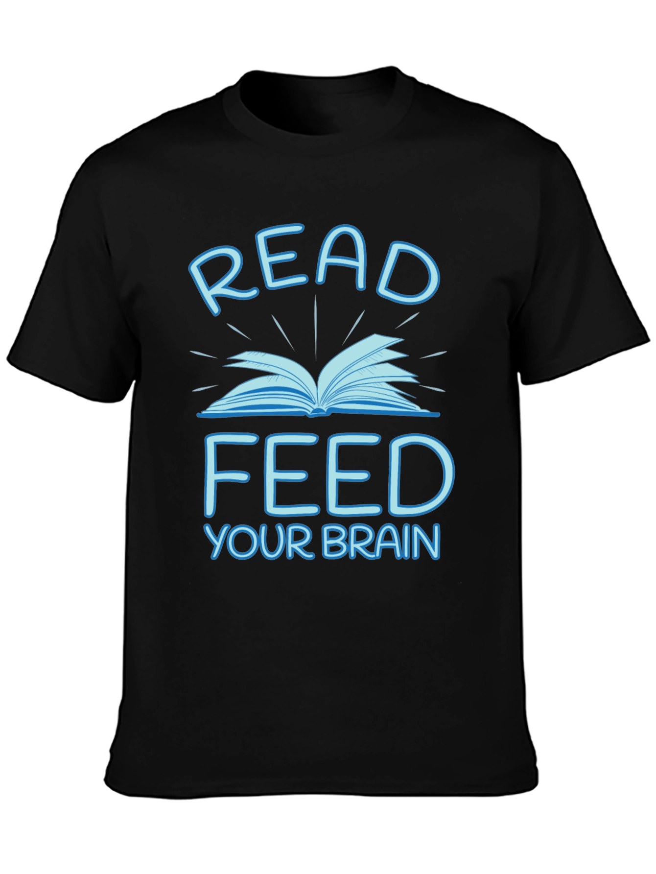 Read Feed Your Brain Black Graphic Tee