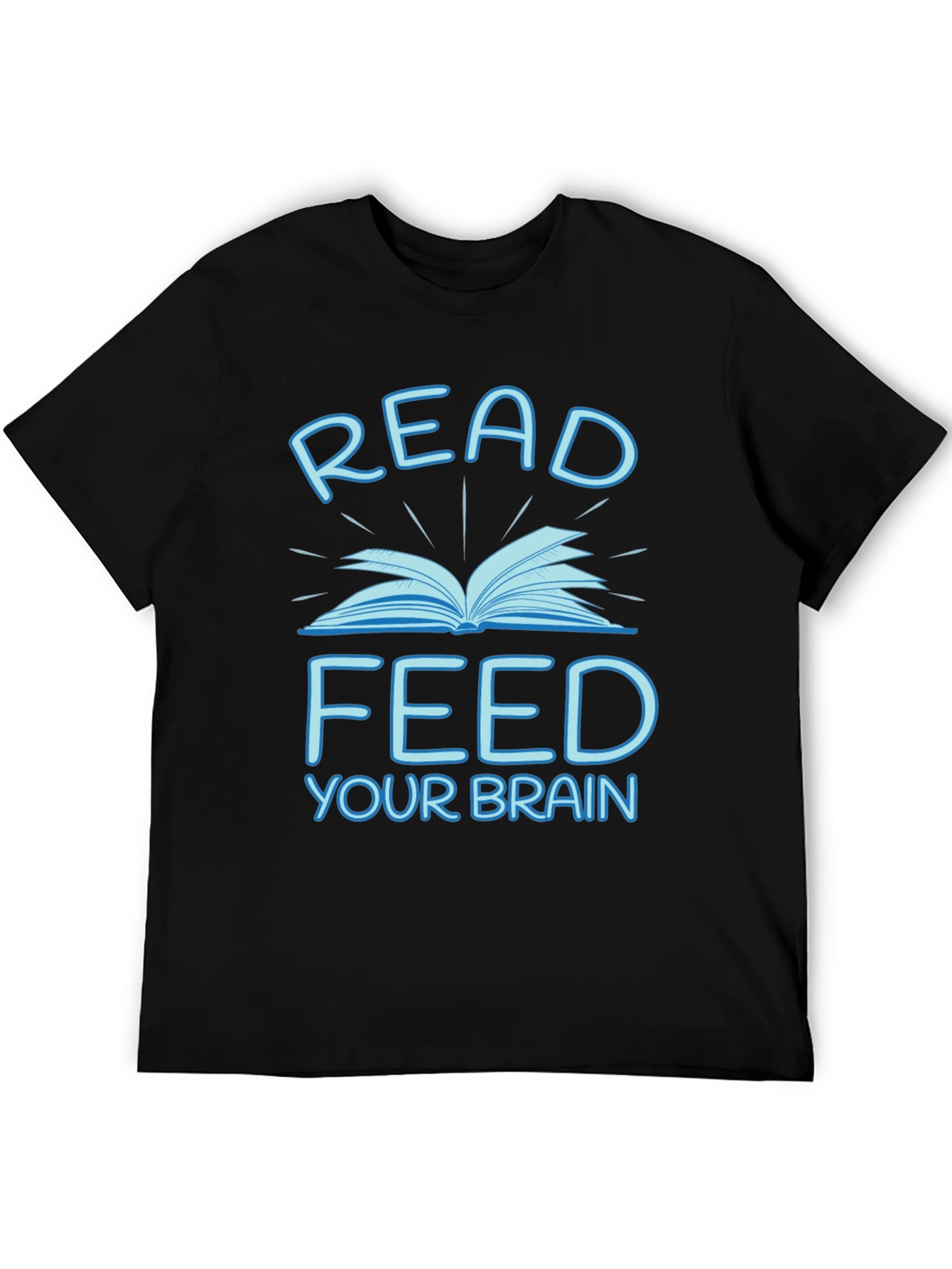 Read Feed Your Brain Black Graphic Tee