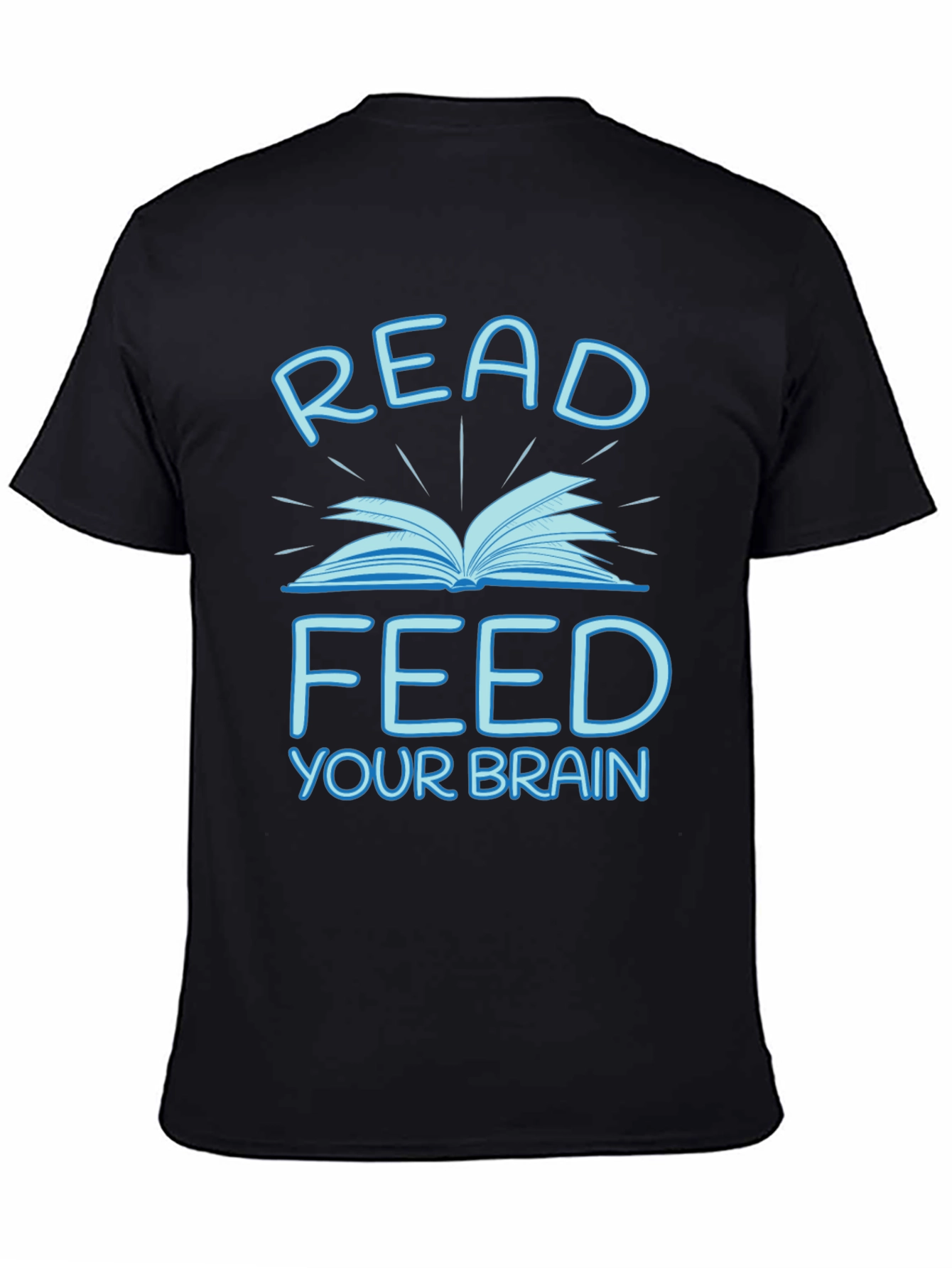 Read Feed Your Brain Black Graphic Tee