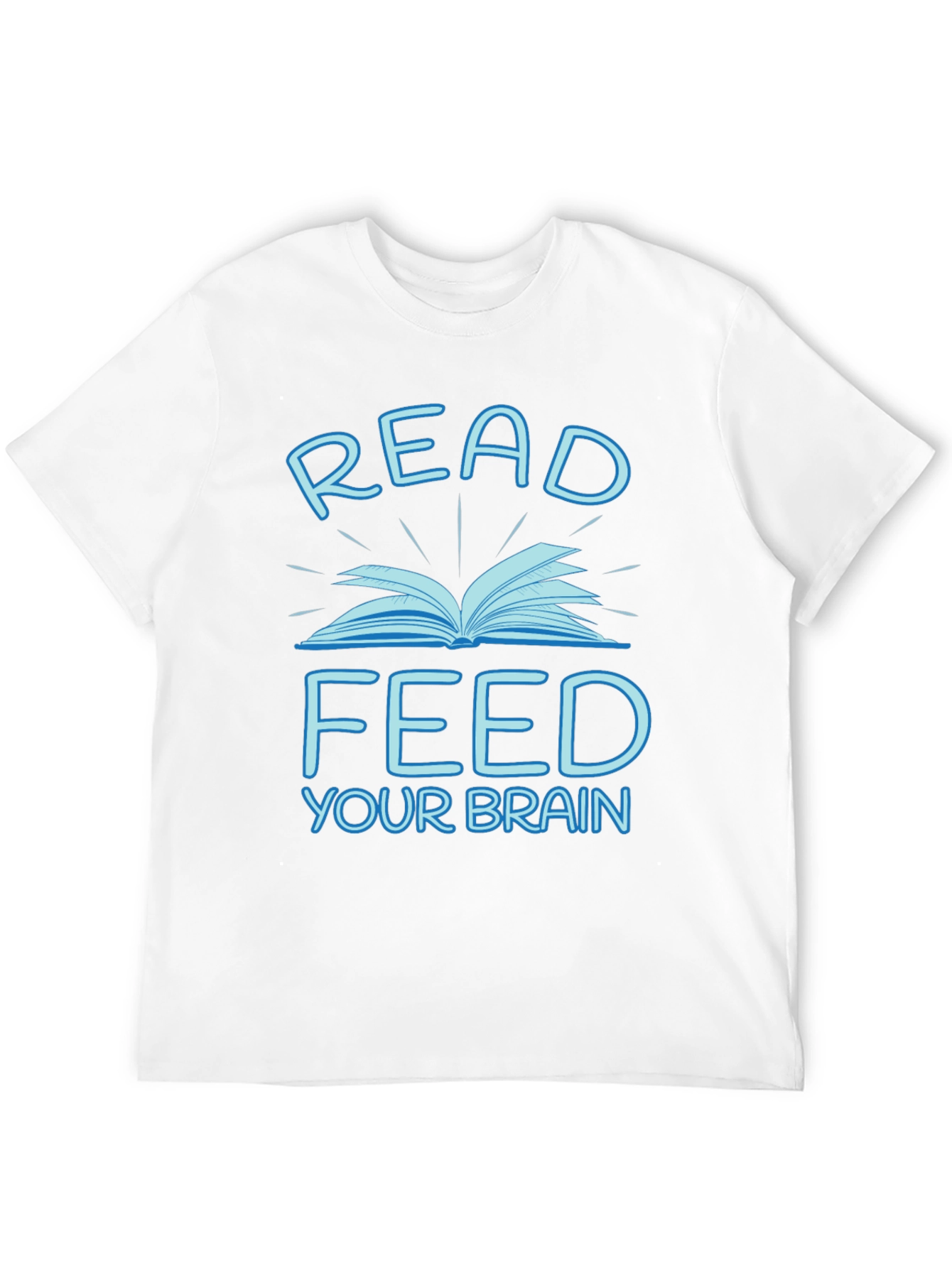 Read Feed Your Brain Black Graphic Tee