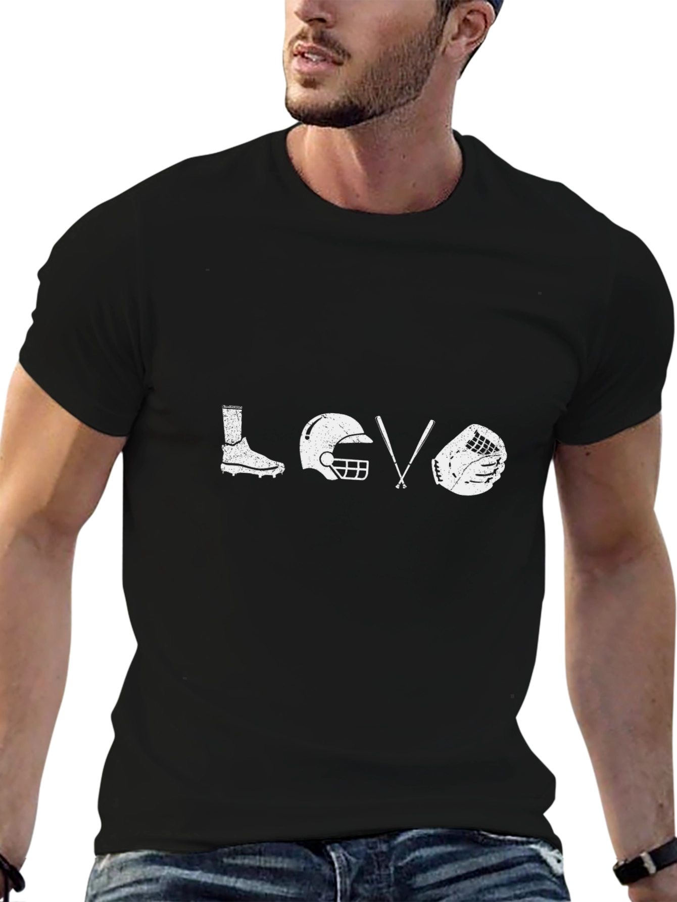 Baseball Love Graphic Tee - Black
