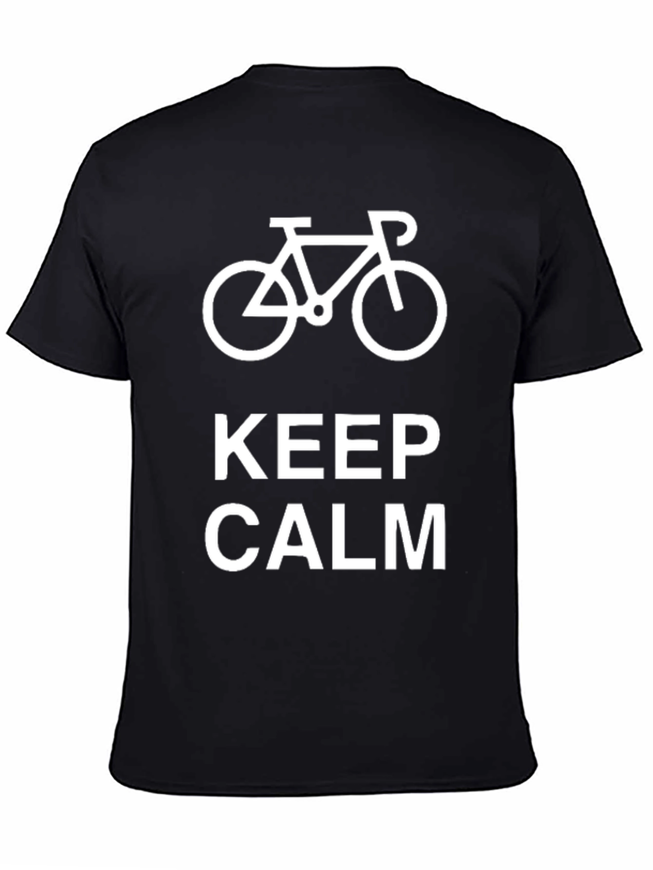 Keep Calm & Ride On: Stylish Black Cycling T-Shirt