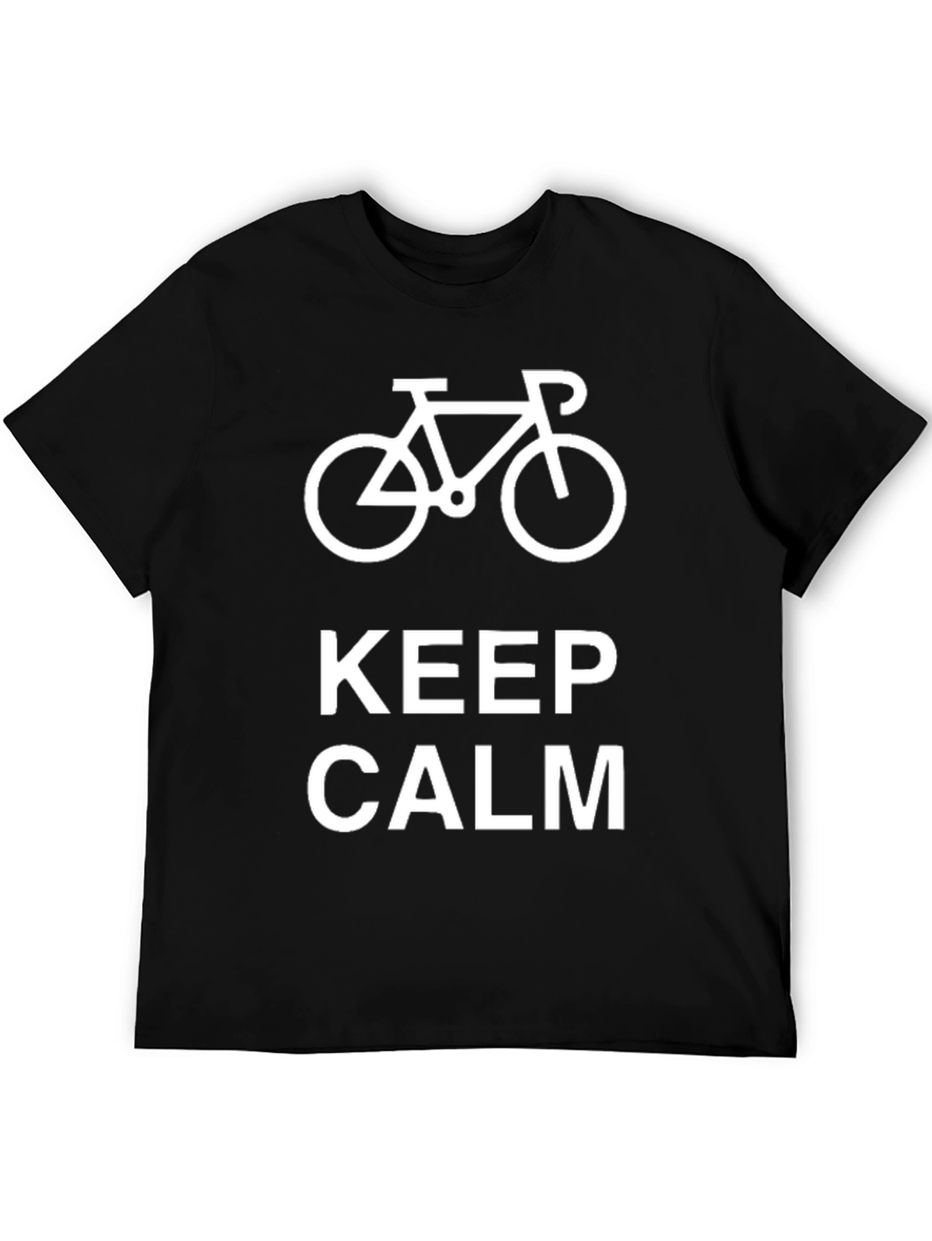 Keep Calm & Ride On: Stylish Black Cycling T-Shirt