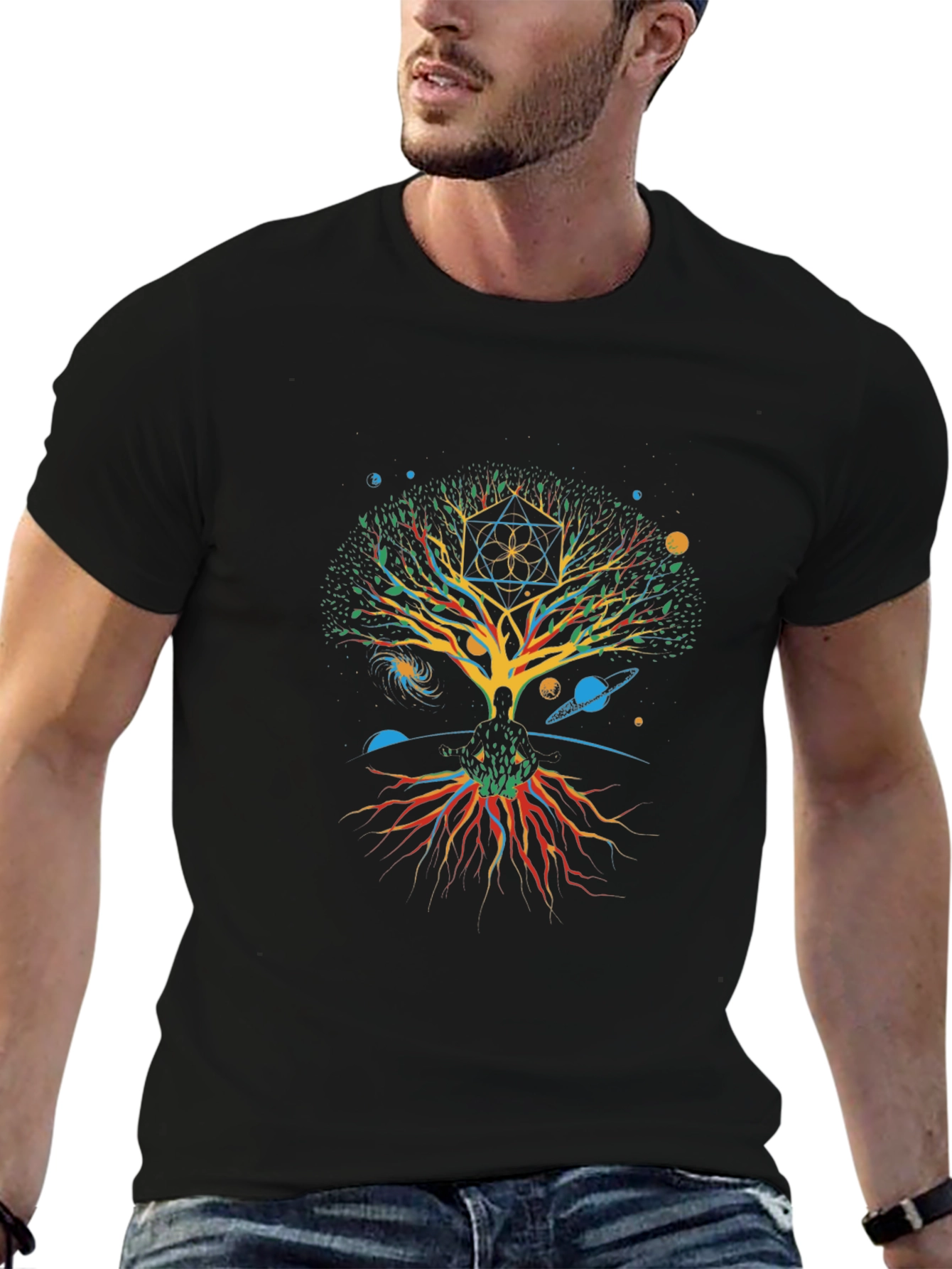Tree of Life Graphic T-Shirt - Meditative Design