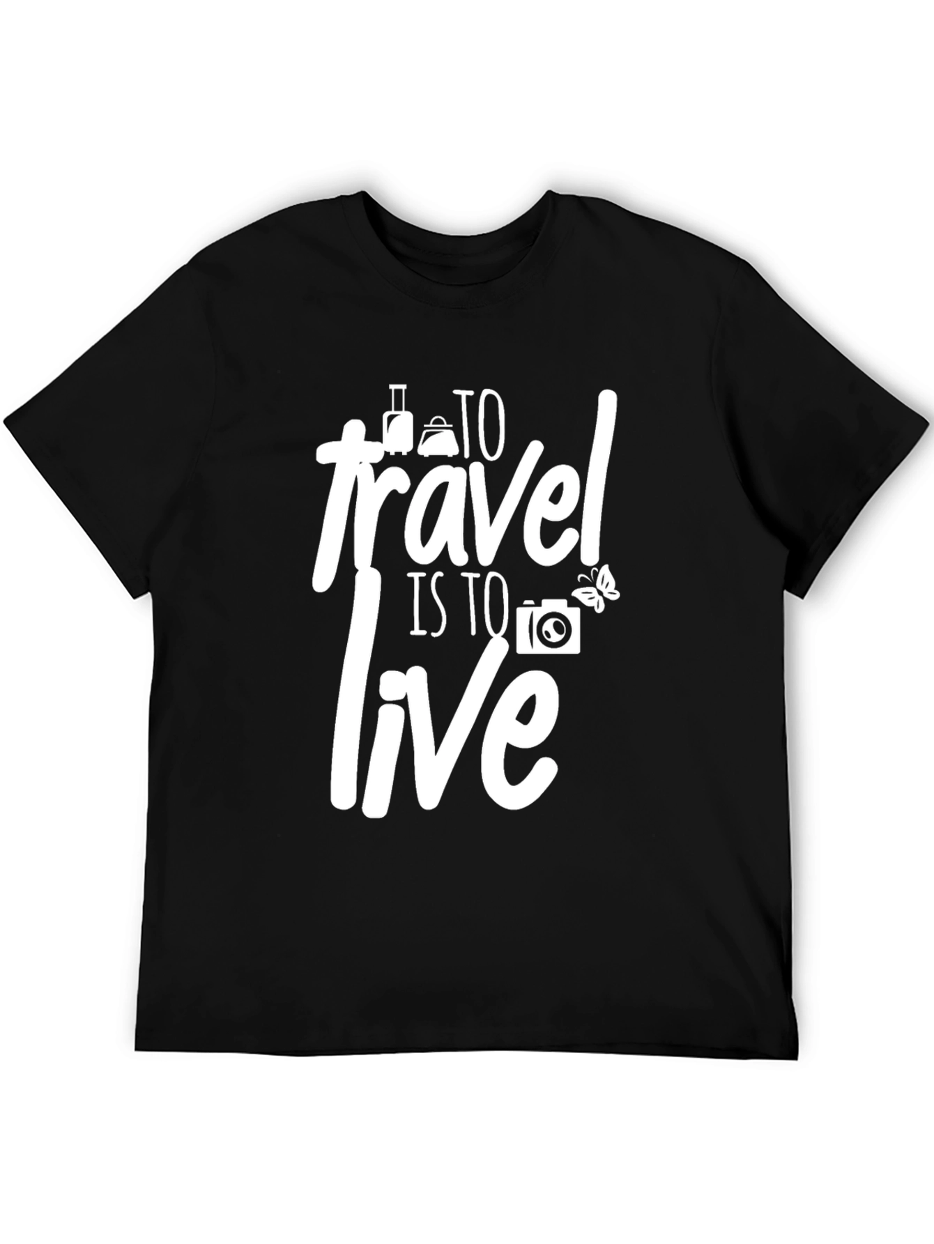 Travel is to Live Graphic Tee - Black