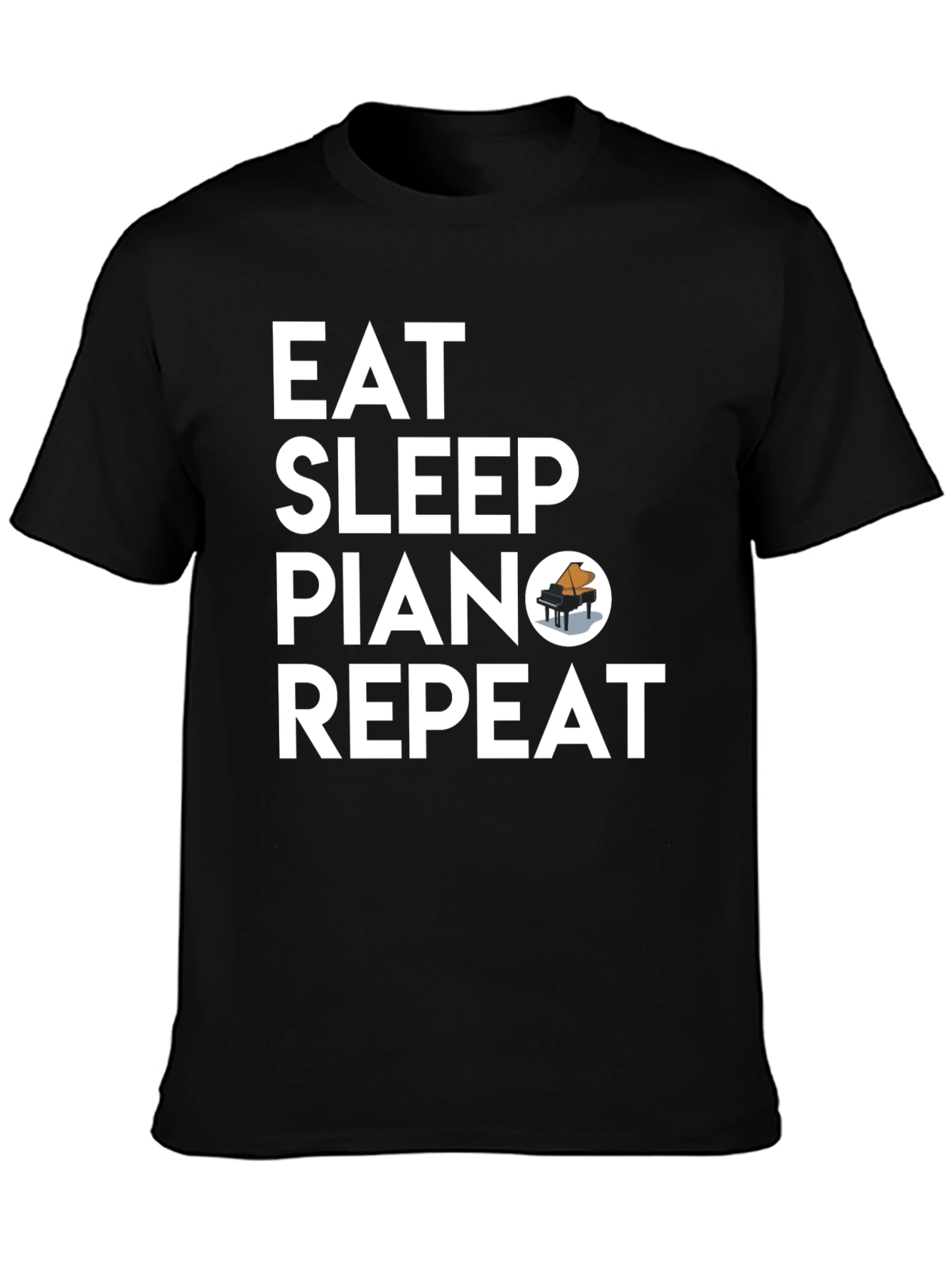Eat Sleep Piano Repeat Graphic T-Shirt
