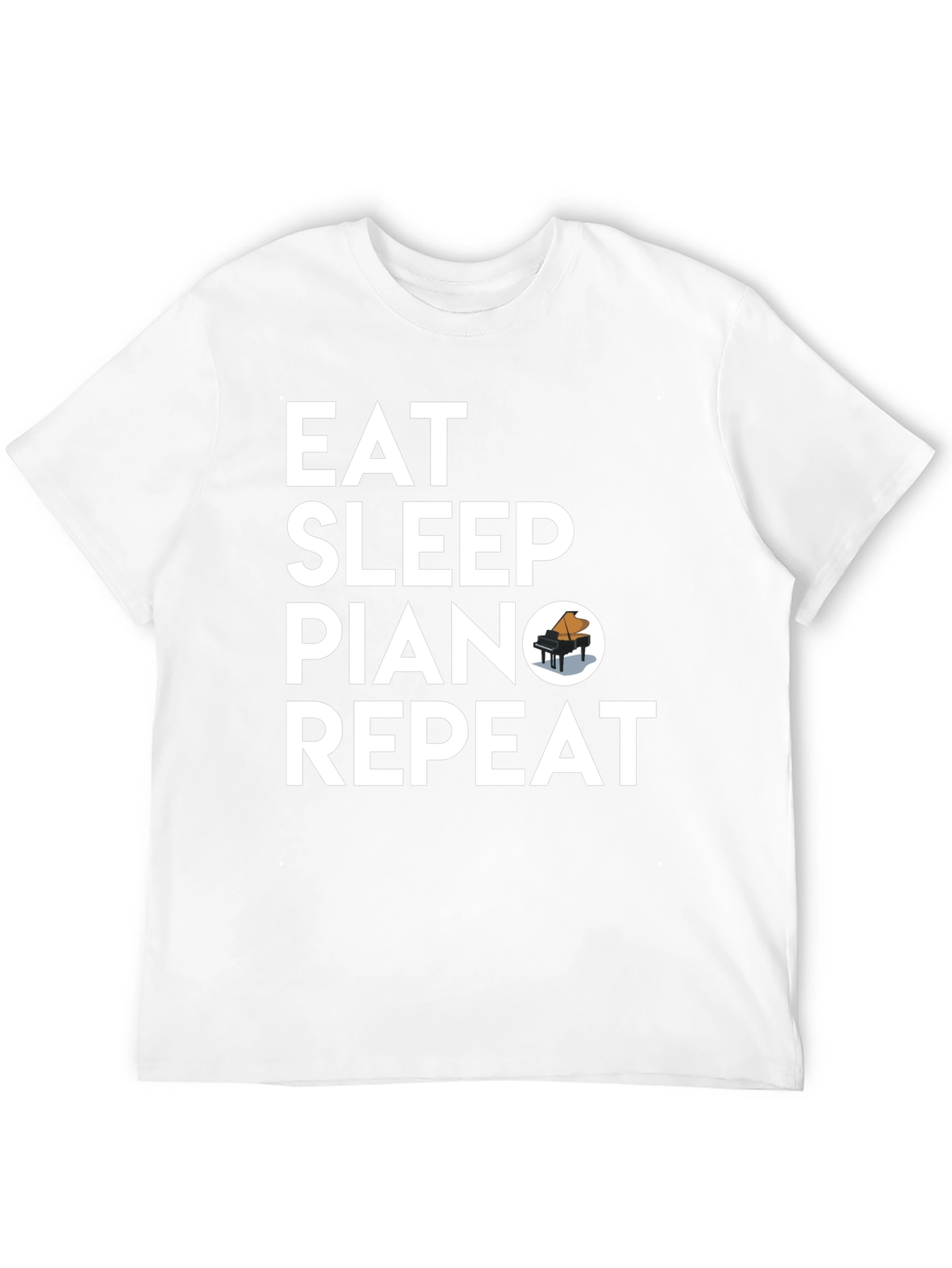 Eat Sleep Piano Repeat Graphic T-Shirt