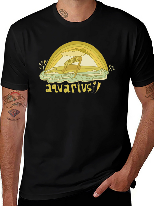Aquarius Graphic T-Shirt - Zodiac Inspired Tee