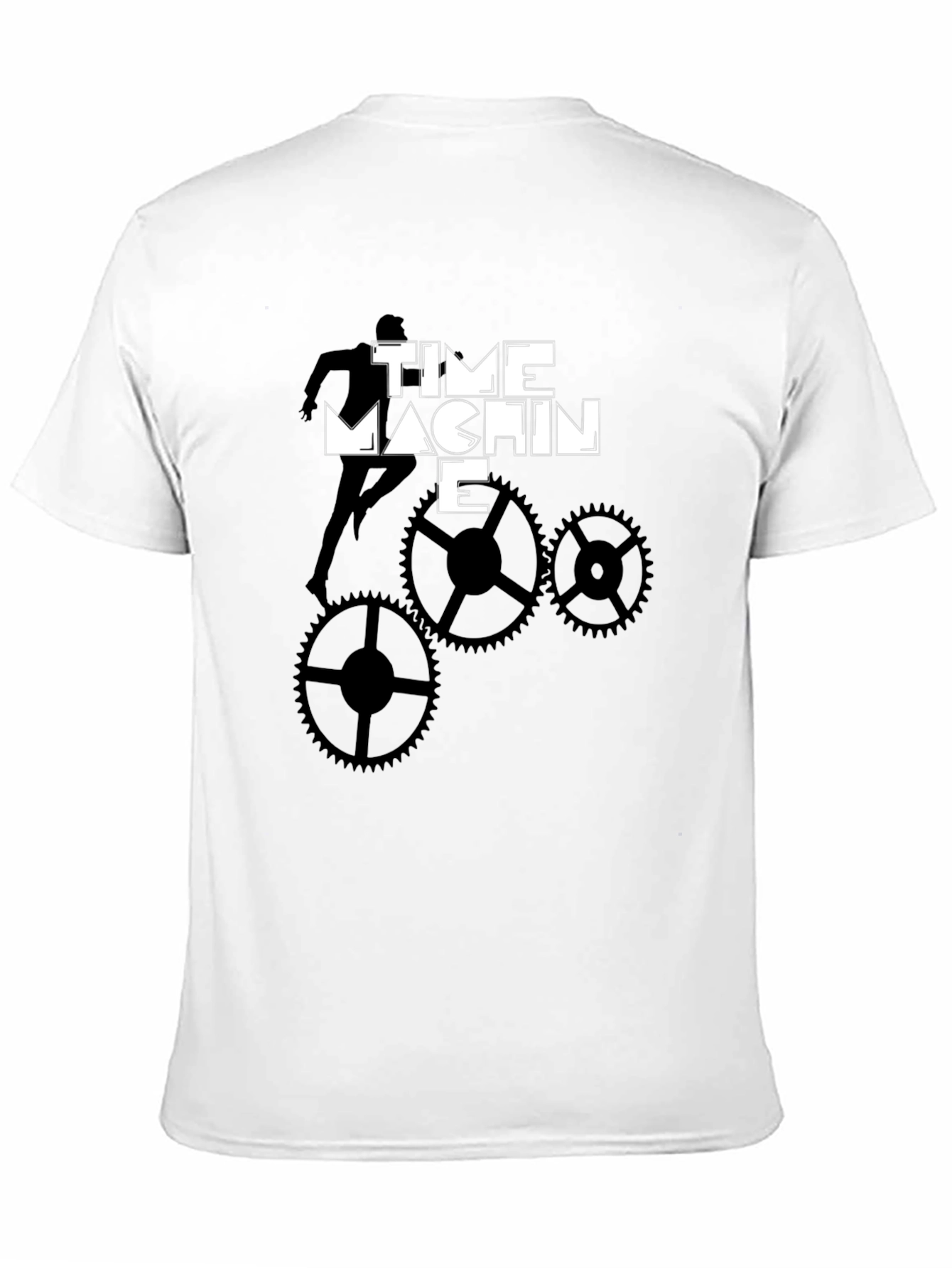 Time Machine Graphic Tee - Stylish Black Cotton T-Shirt