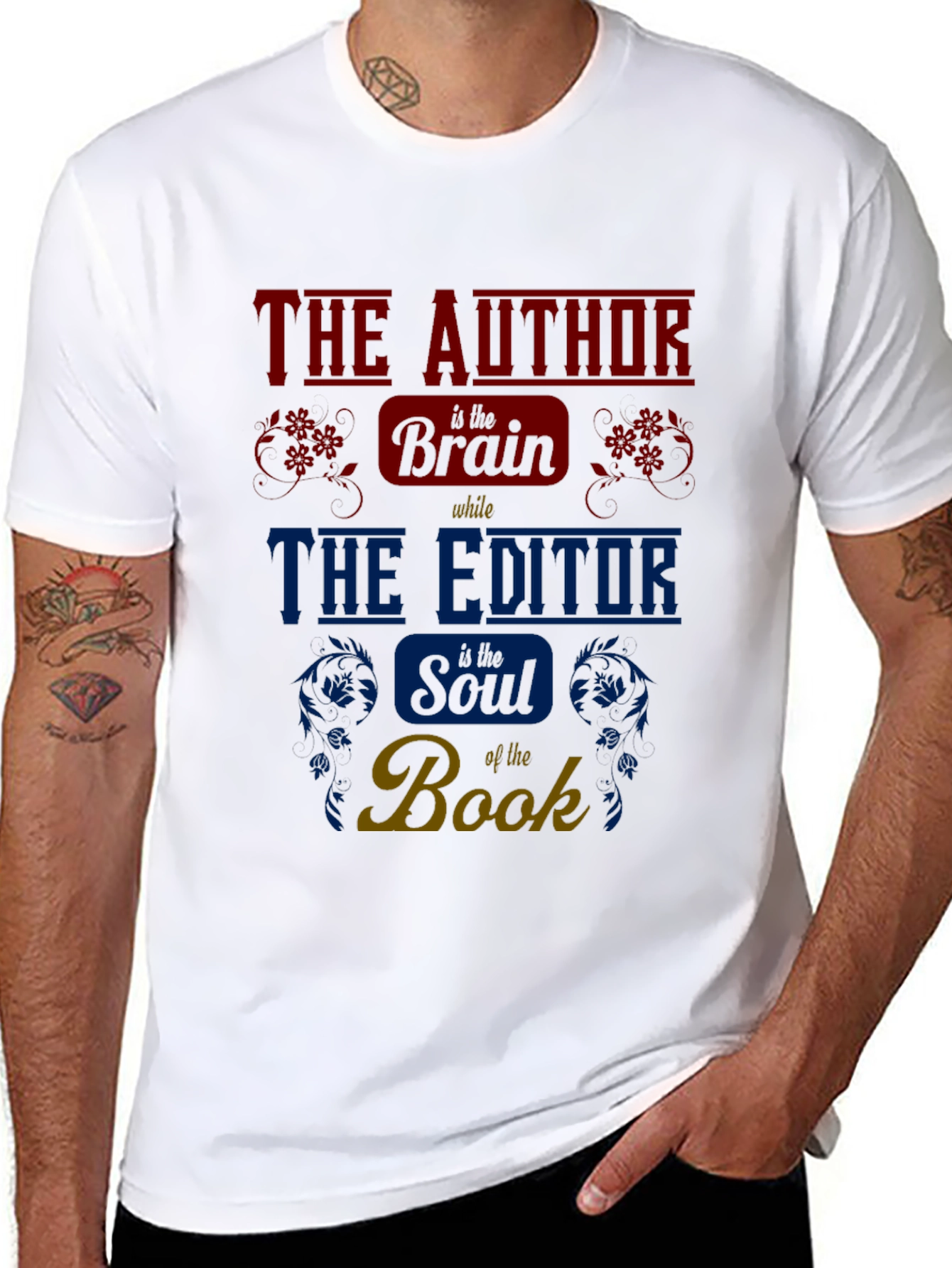 Author & Editor Brain Soul Book T-Shirt