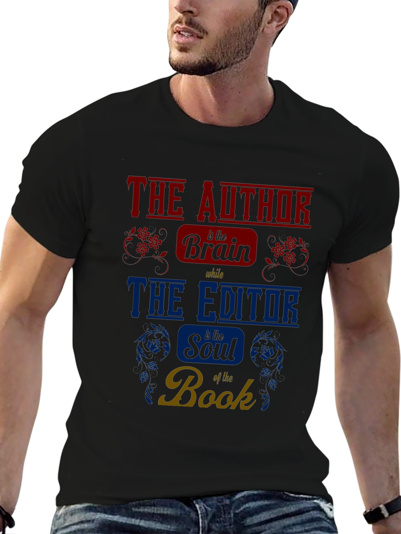 Author & Editor Brain Soul Book T-Shirt