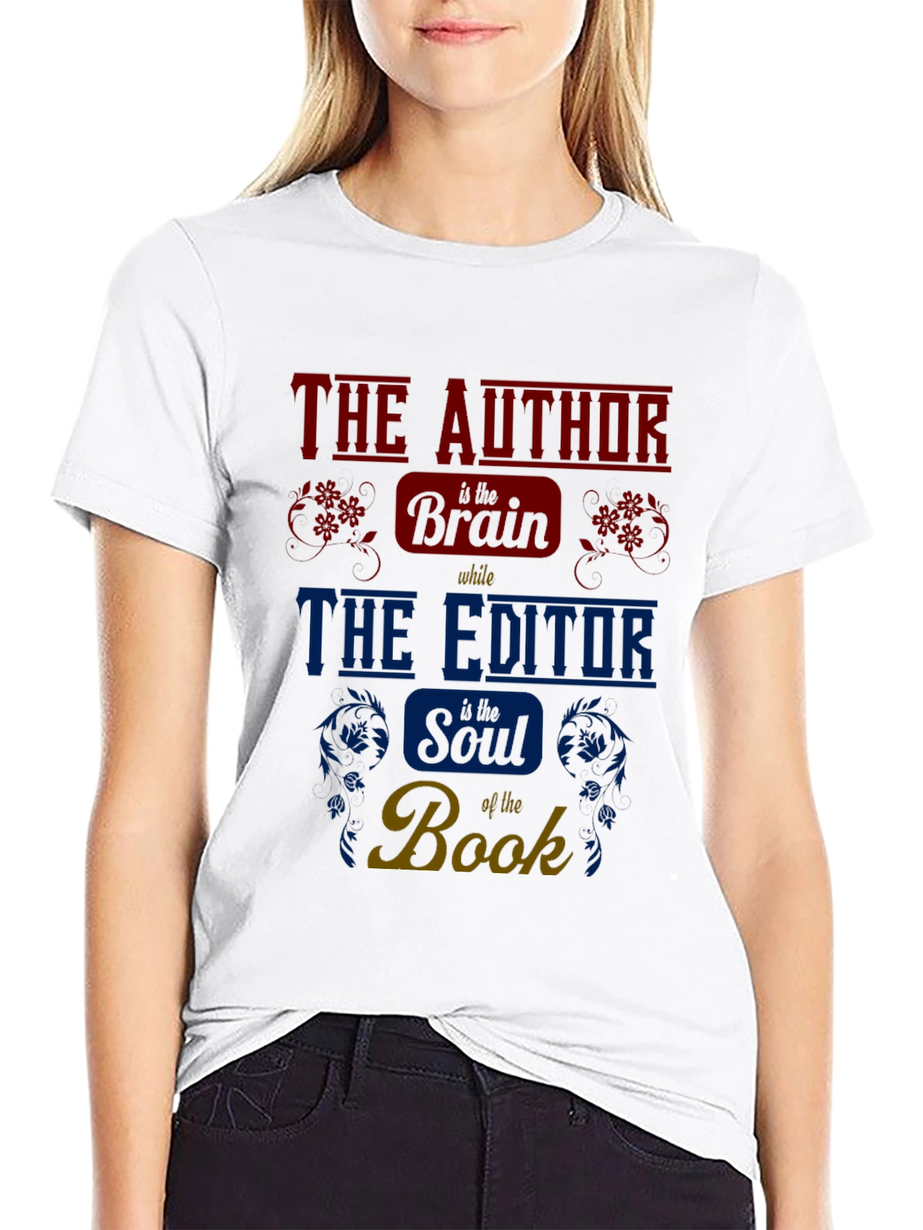 Author & Editor Brain Soul Book T-Shirt