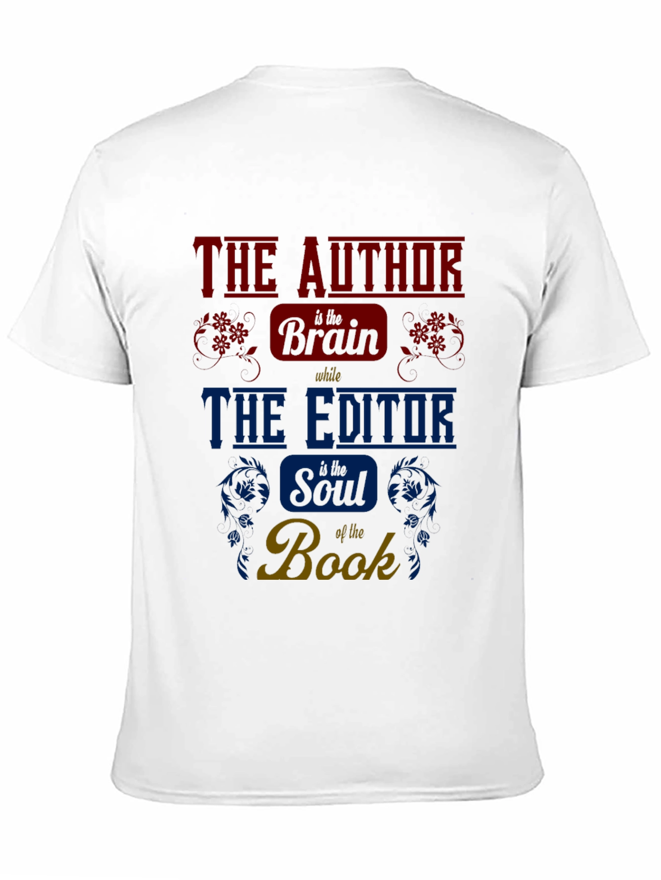 Author & Editor Brain Soul Book T-Shirt