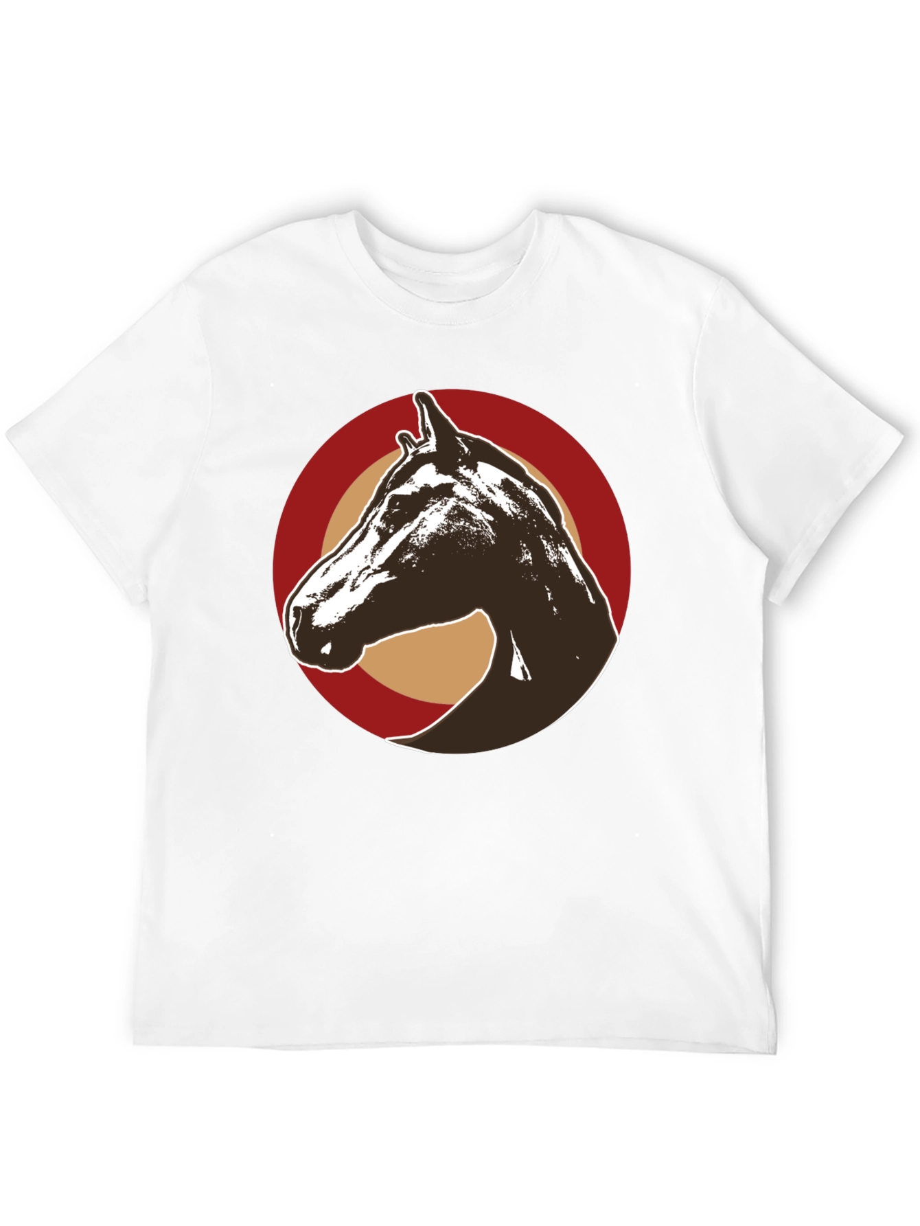 Horse Graphic Tee - Stylish Mens Black T-Shirt