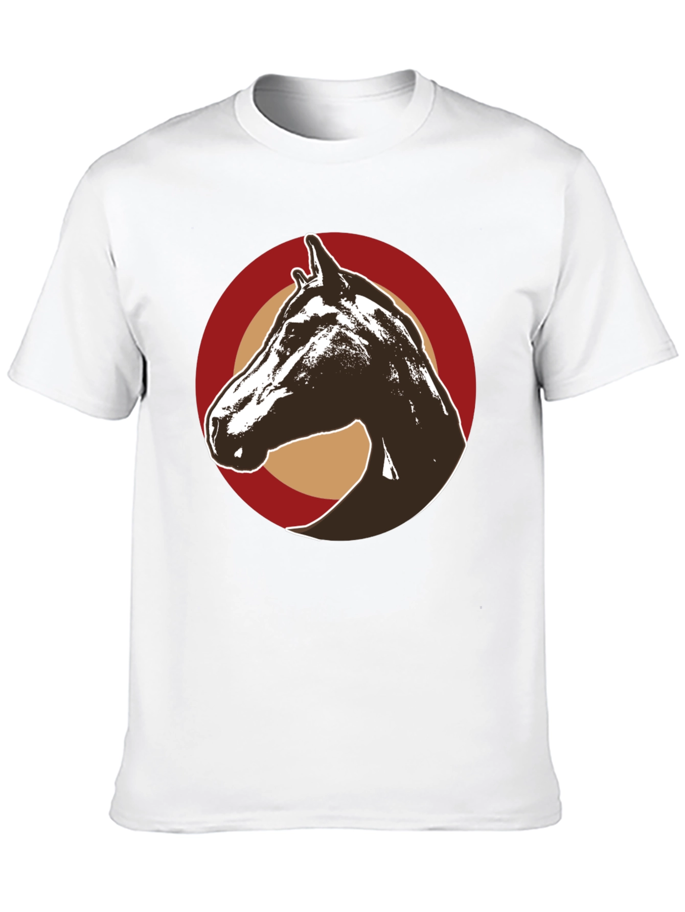 Horse Graphic Tee - Stylish Mens Black T-Shirt