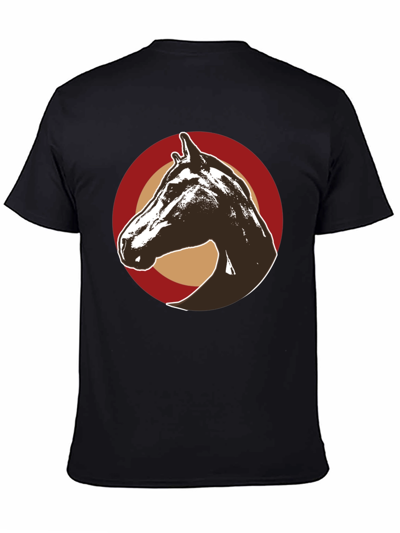 Horse Graphic Tee - Stylish Mens Black T-Shirt