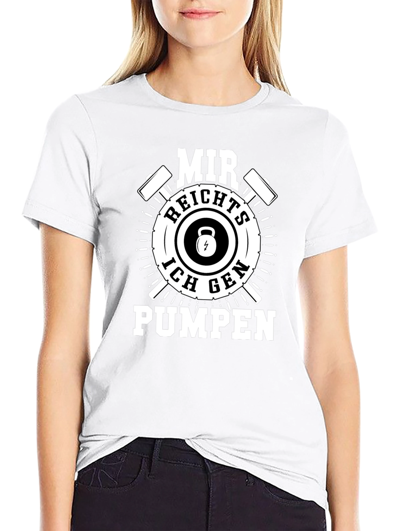 MIR REICHTS ICH GEH PUMPEN Black T-Shirt