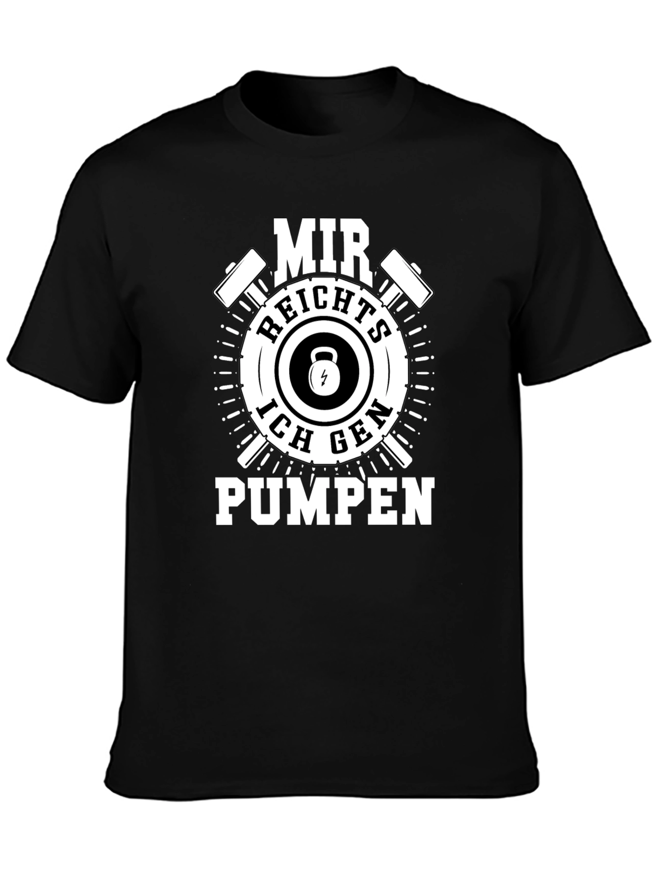 MIR REICHTS ICH GEH PUMPEN Black T-Shirt