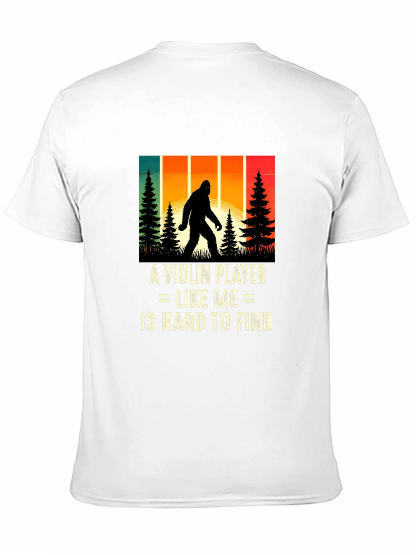 Violin Player Bigfoot Graphic T-Shirt