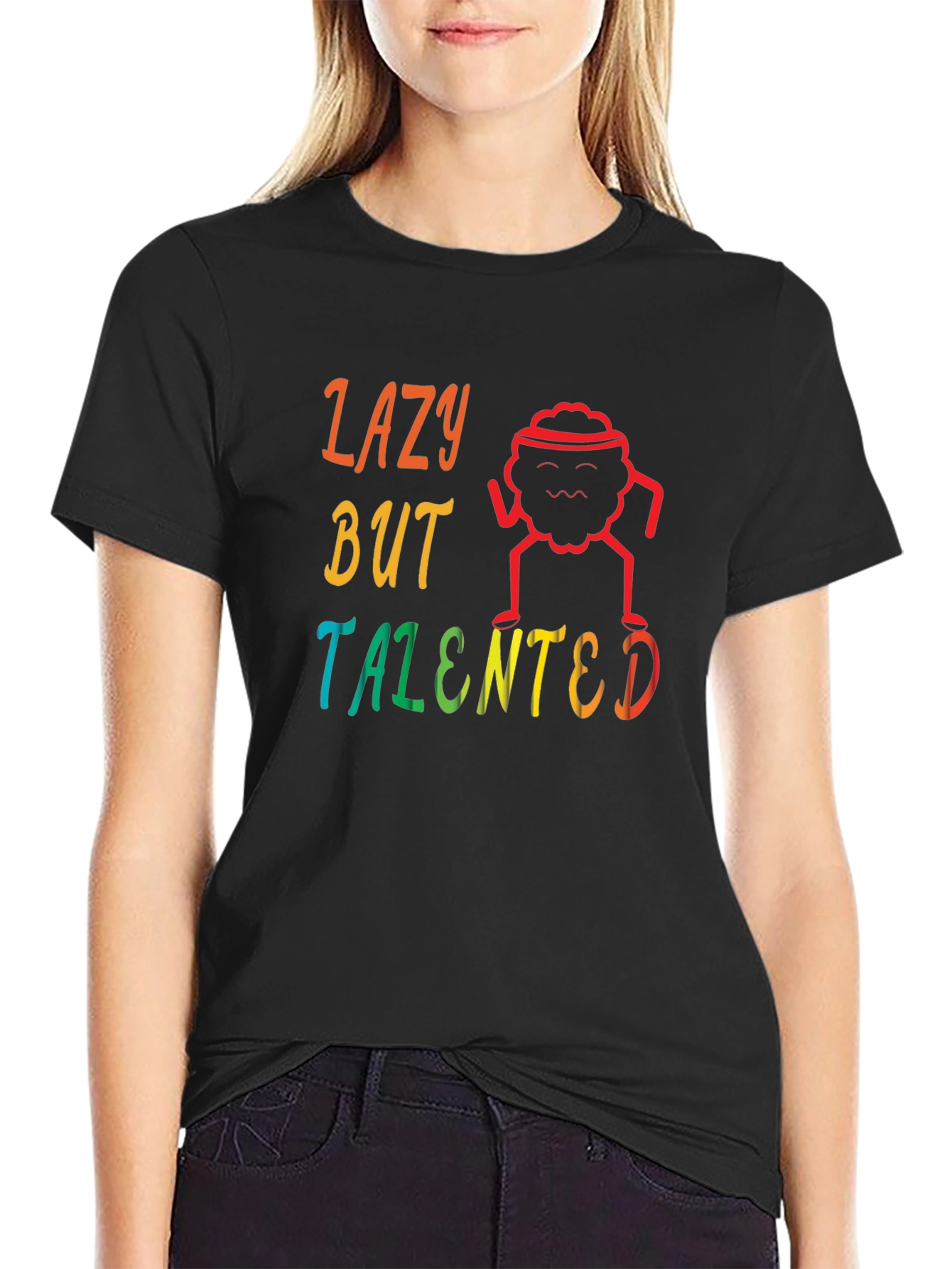 Lazy But Talented T-Shirt Funny Graphic Tee