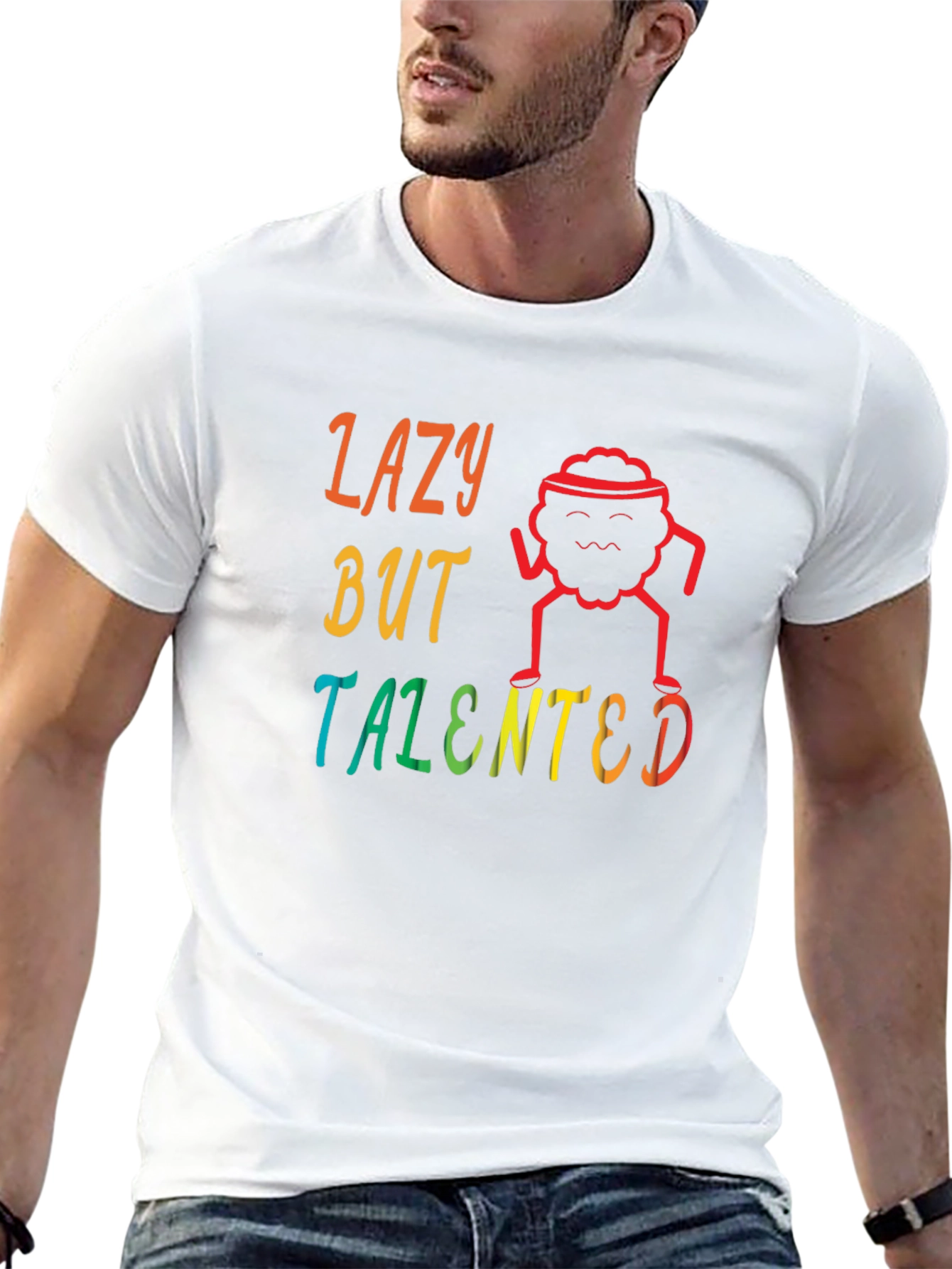 Lazy But Talented T-Shirt Funny Graphic Tee