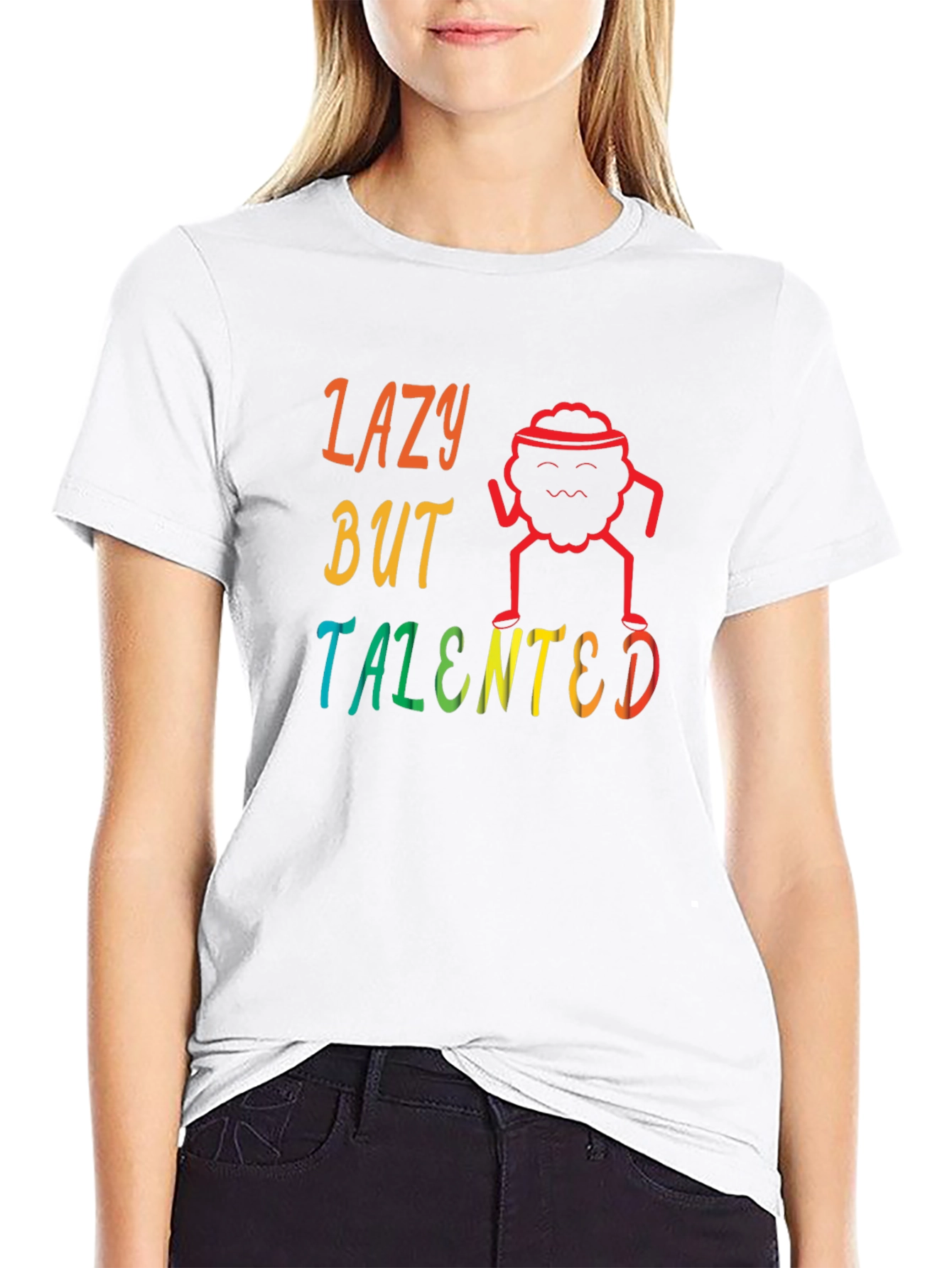 Lazy But Talented T-Shirt Funny Graphic Tee