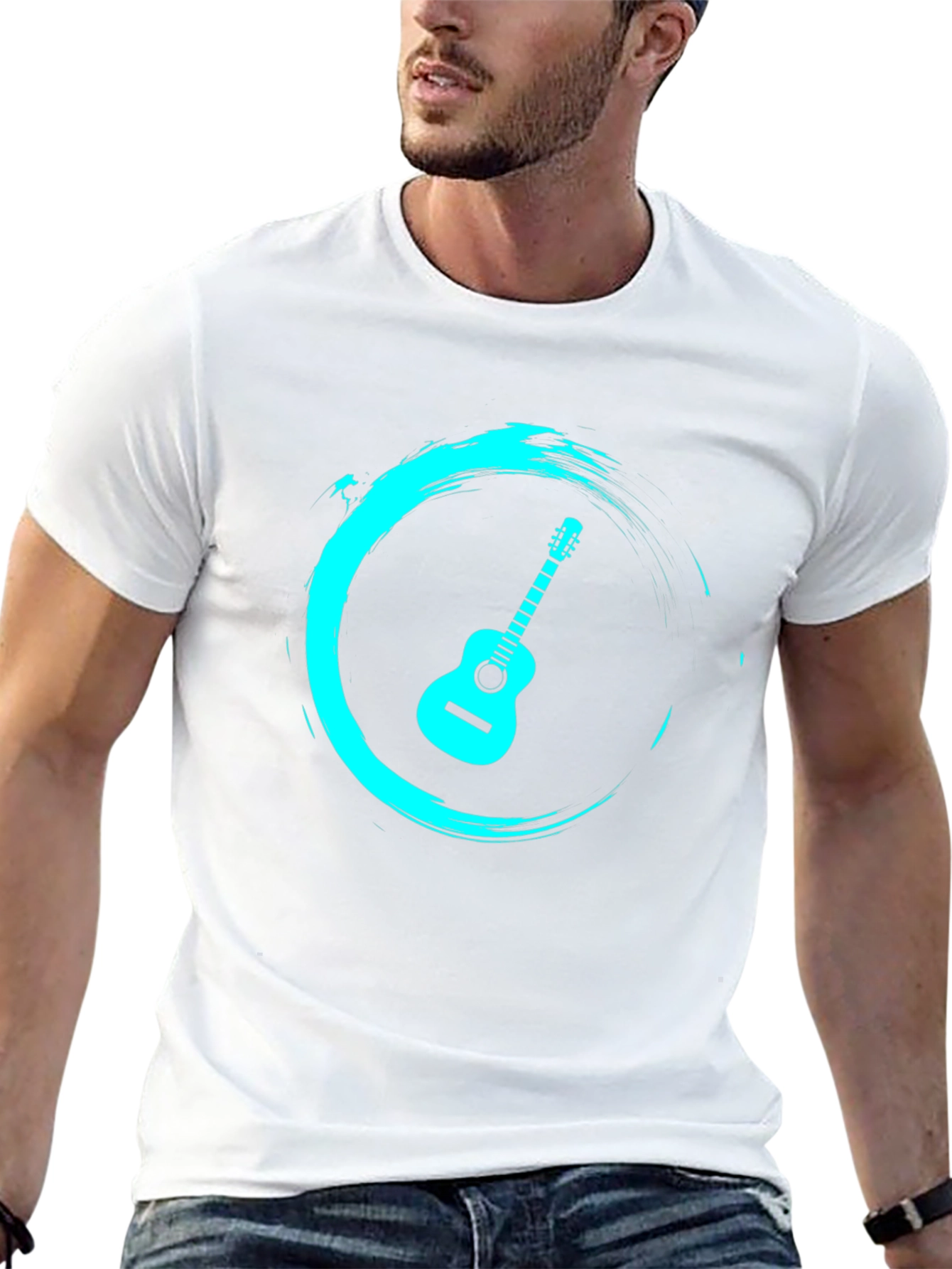 Acoustic Guitar Graphic Tee - Stylish and Unique