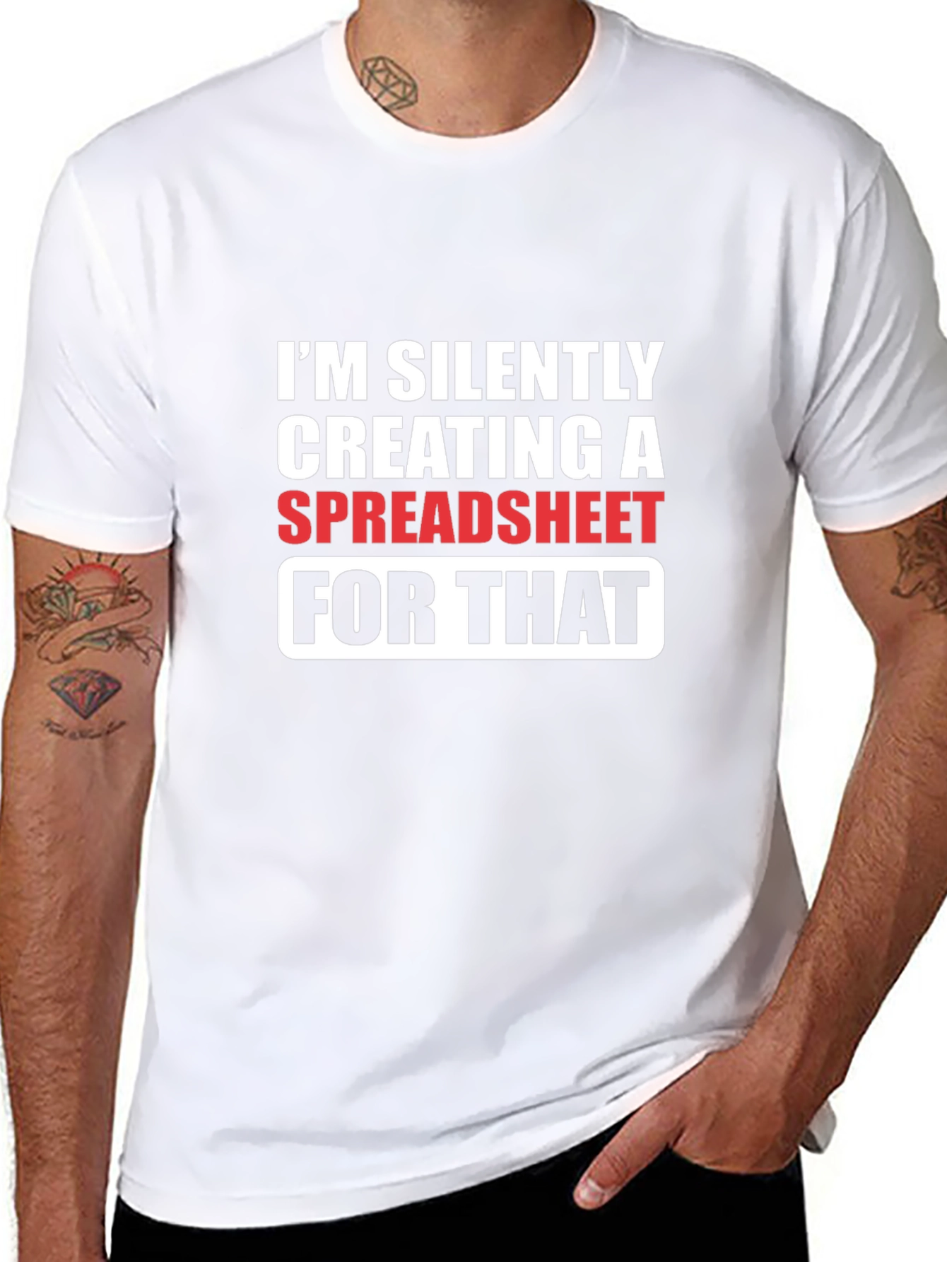 Spreadsheet Humor T-Shirt - Silently Creating