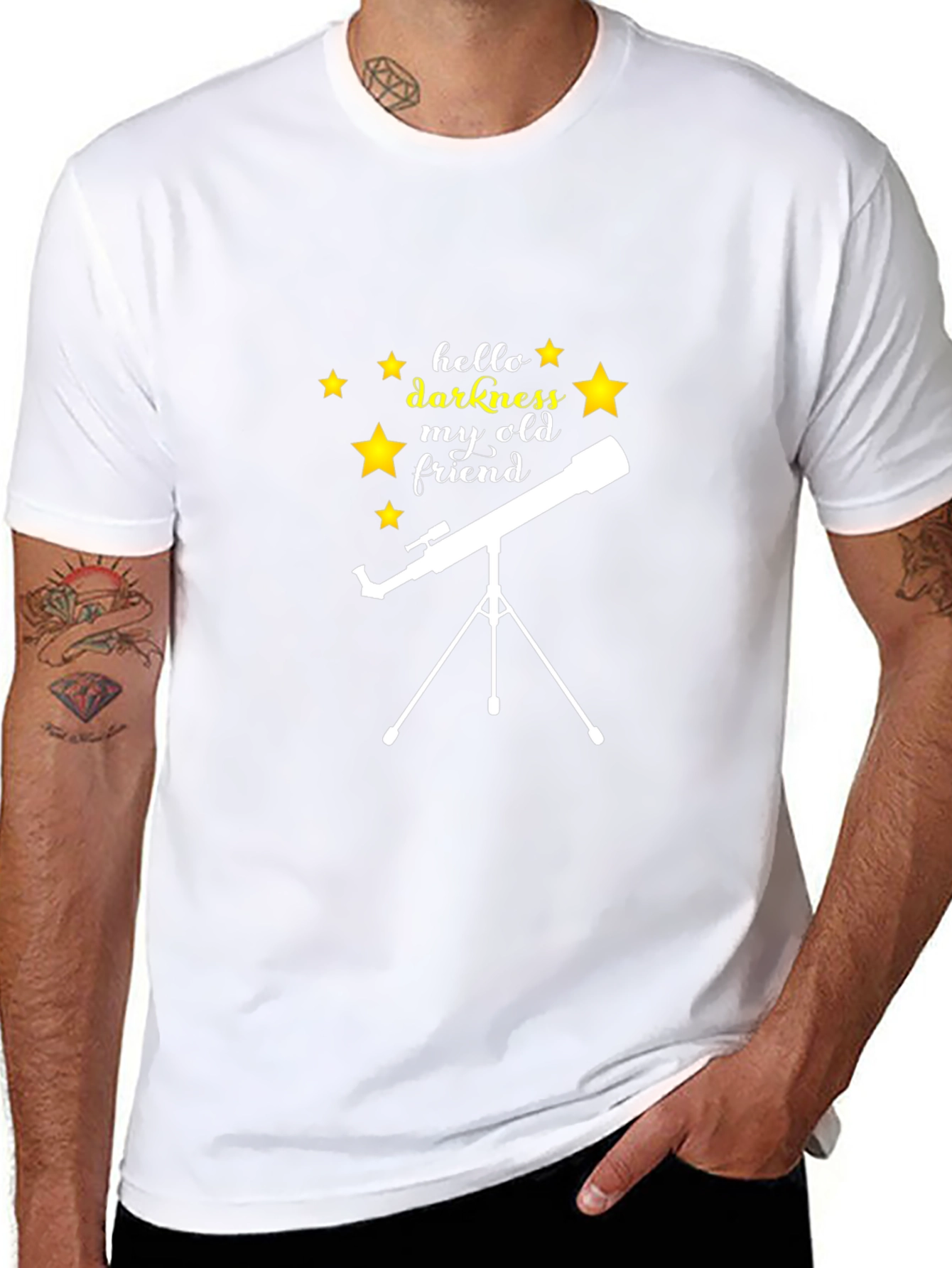 Hello Darkness My Old Friend Telescope T-Shirt