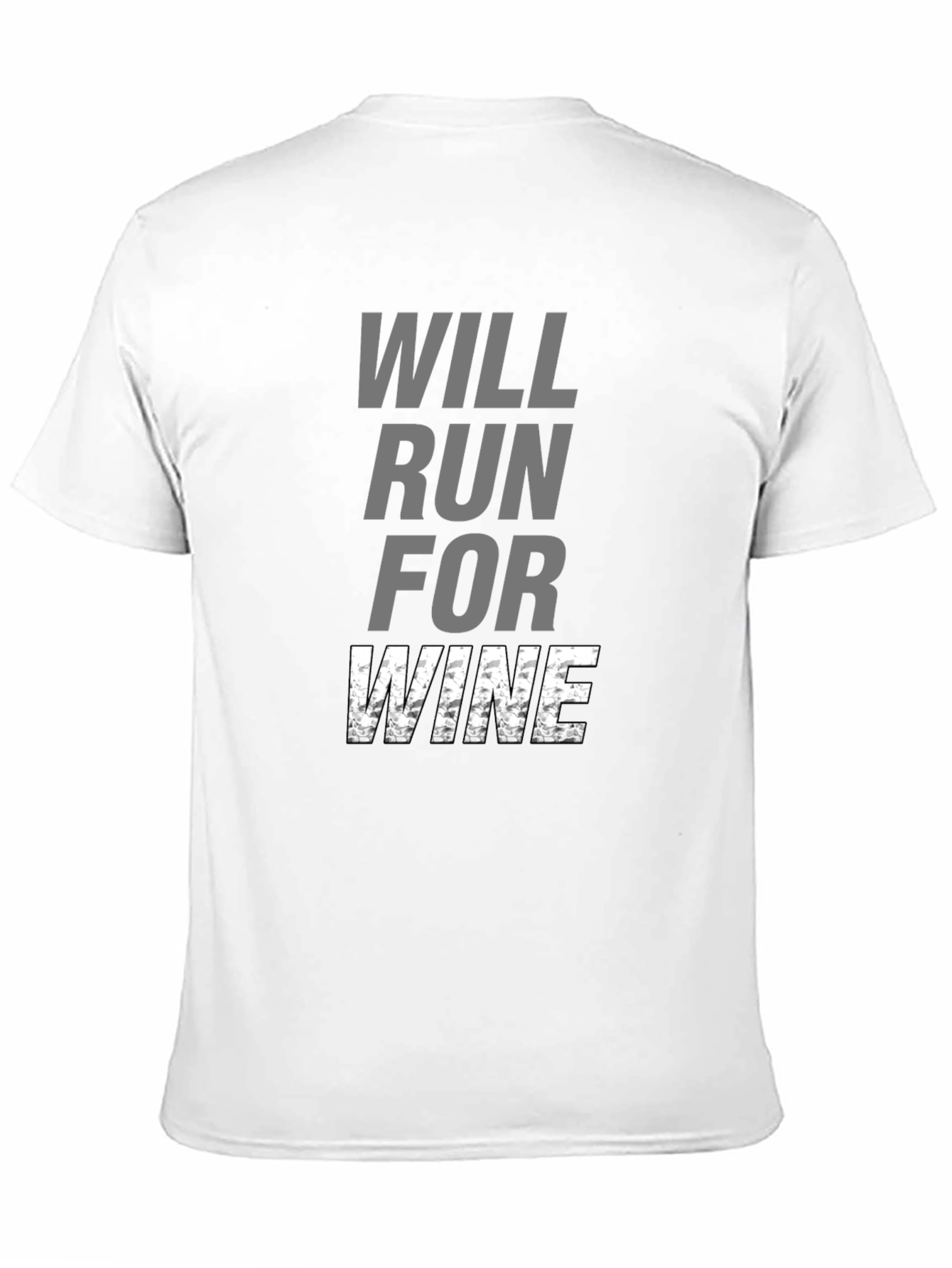 Will Run for Wine Black T-Shirt