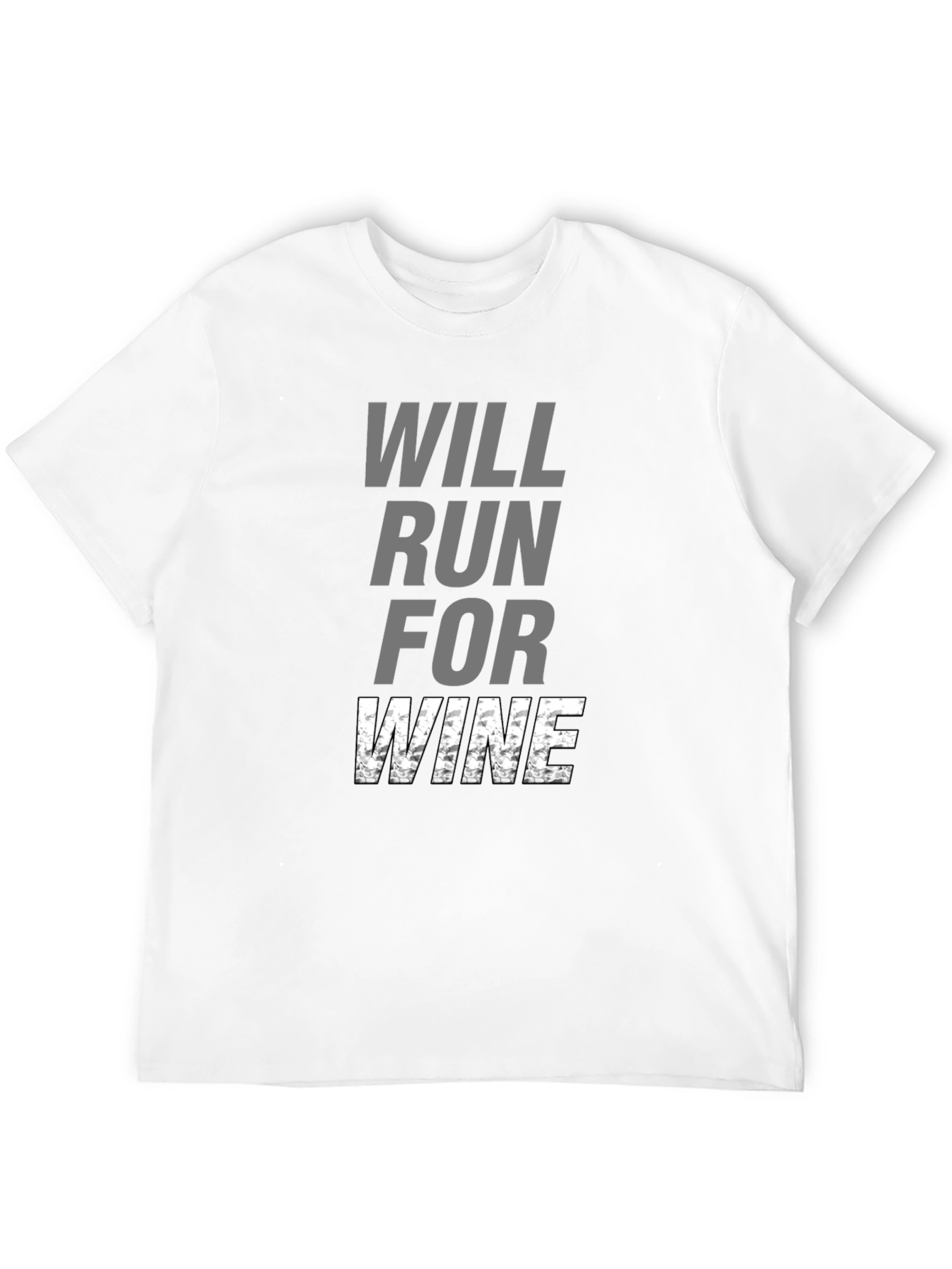 Will Run for Wine Black T-Shirt
