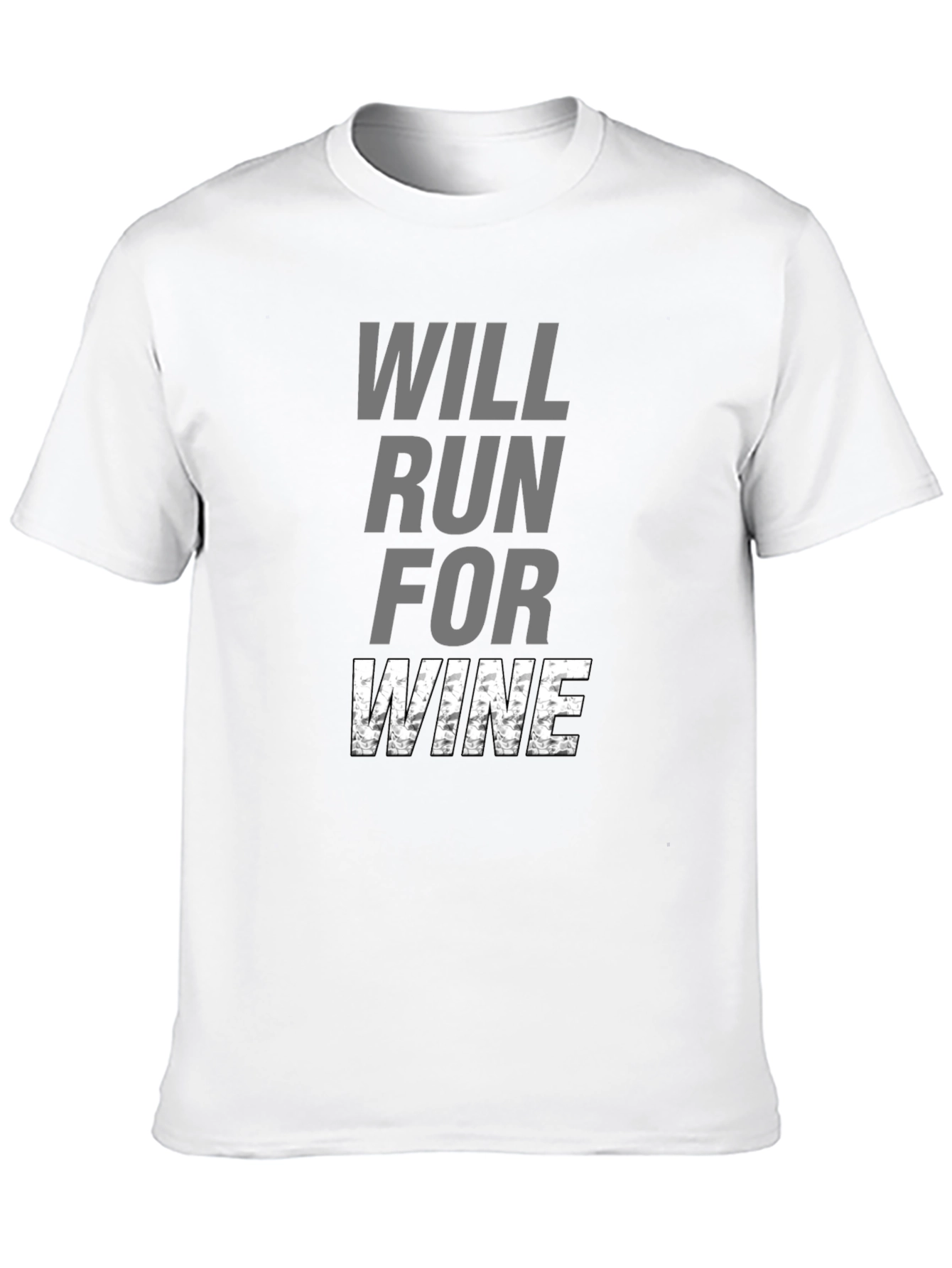 Will Run for Wine Black T-Shirt