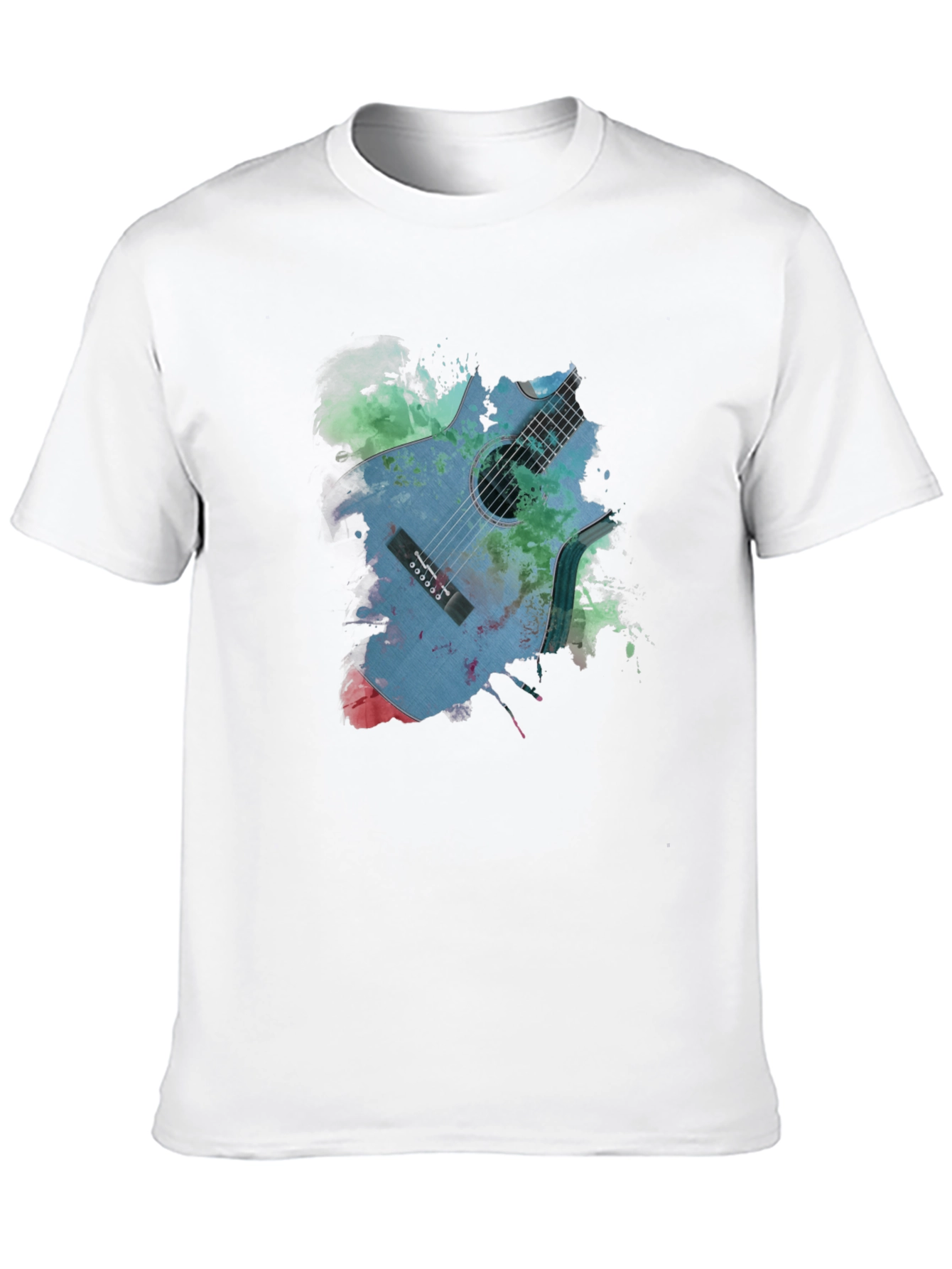 Guitar Splash Graphic Tee - Unique Artistic Design