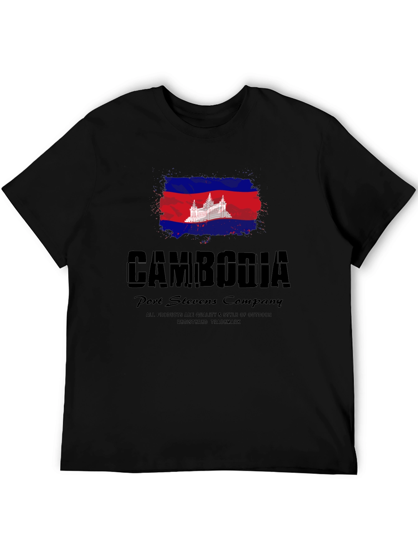 Cambodia Flag Graphic T-Shirt